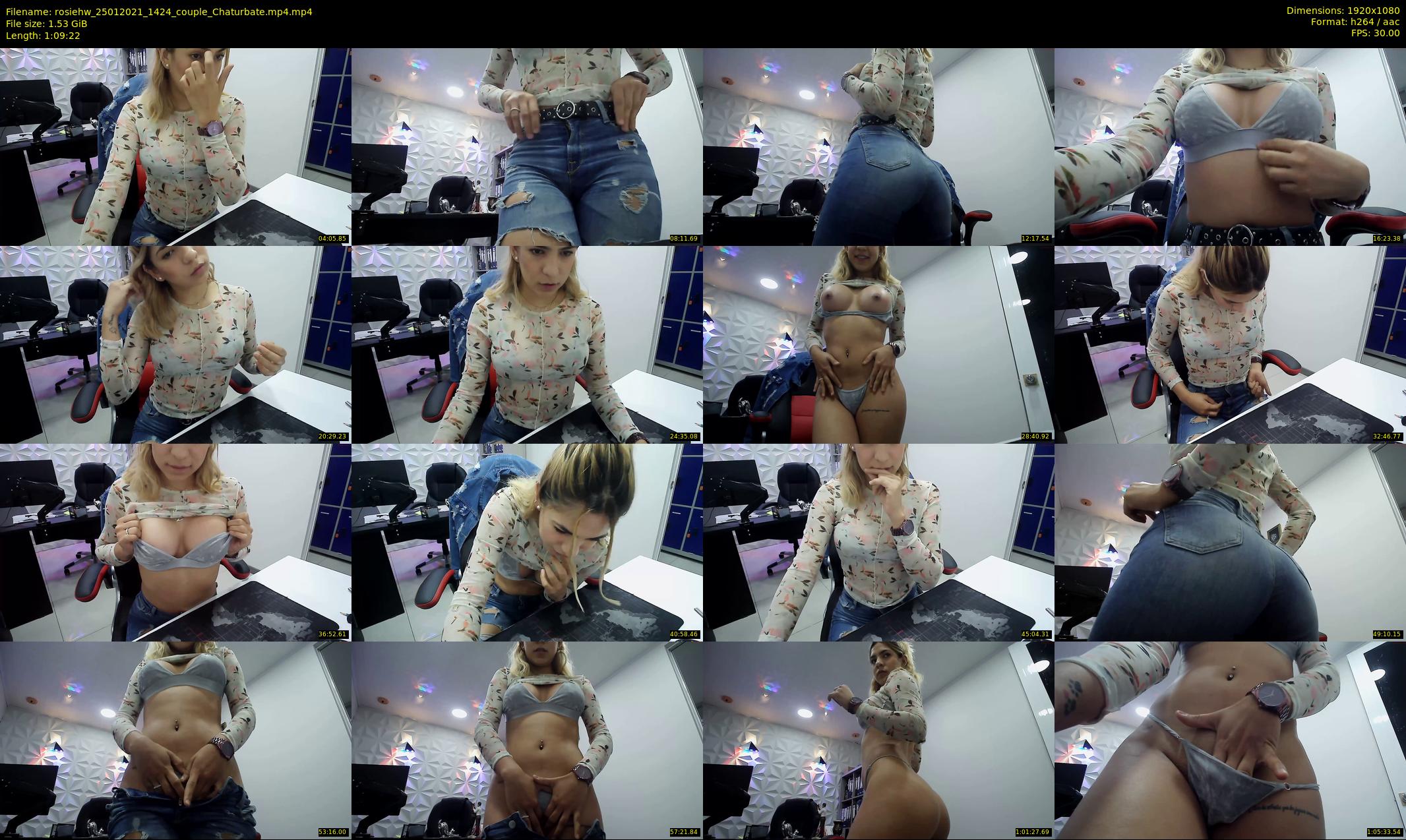 rosiehw — 70 minute Chaturbate couple cam show recording, 1080p, Jan 25, 2021