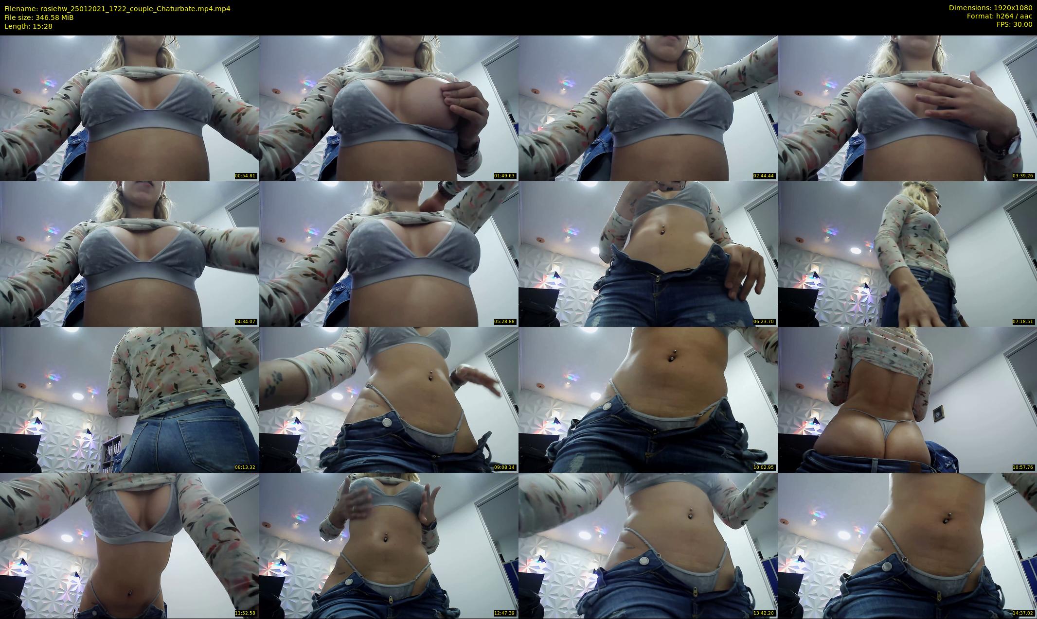 rosiehw — 16 minute Chaturbate couple cam show recording, 1080p, Jan 25, 2021
