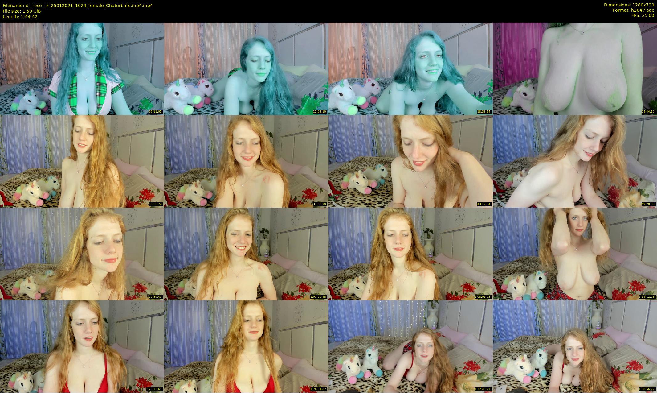 x__rose__x — 105 minute Chaturbate female cam show recording, 720p, Jan 25, 2021