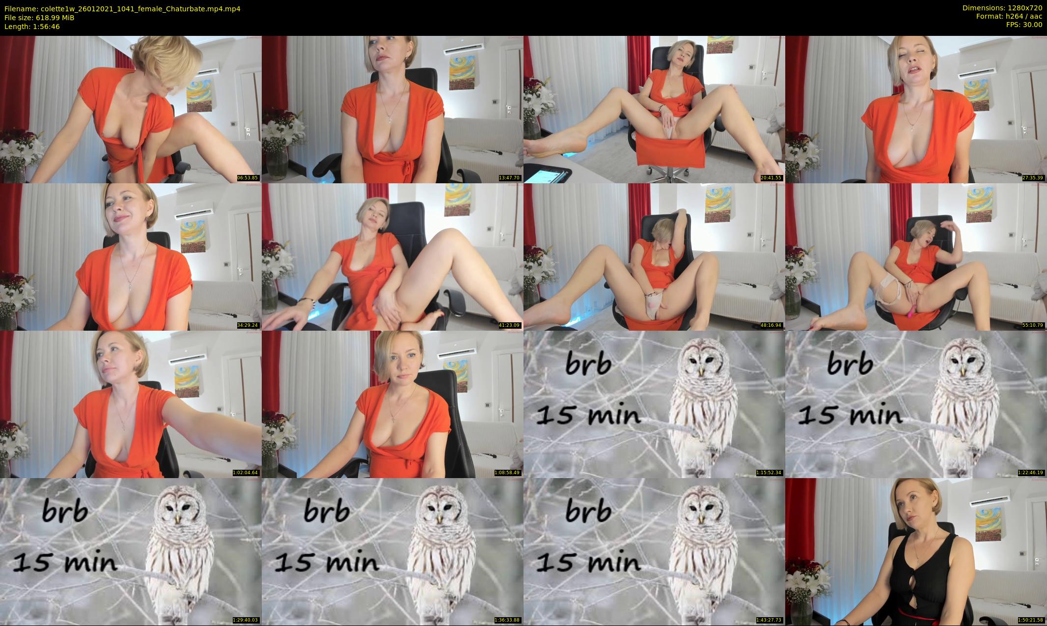 colette1w — 117 minute Chaturbate female cam show recording, 720p, Jan 26, 2021