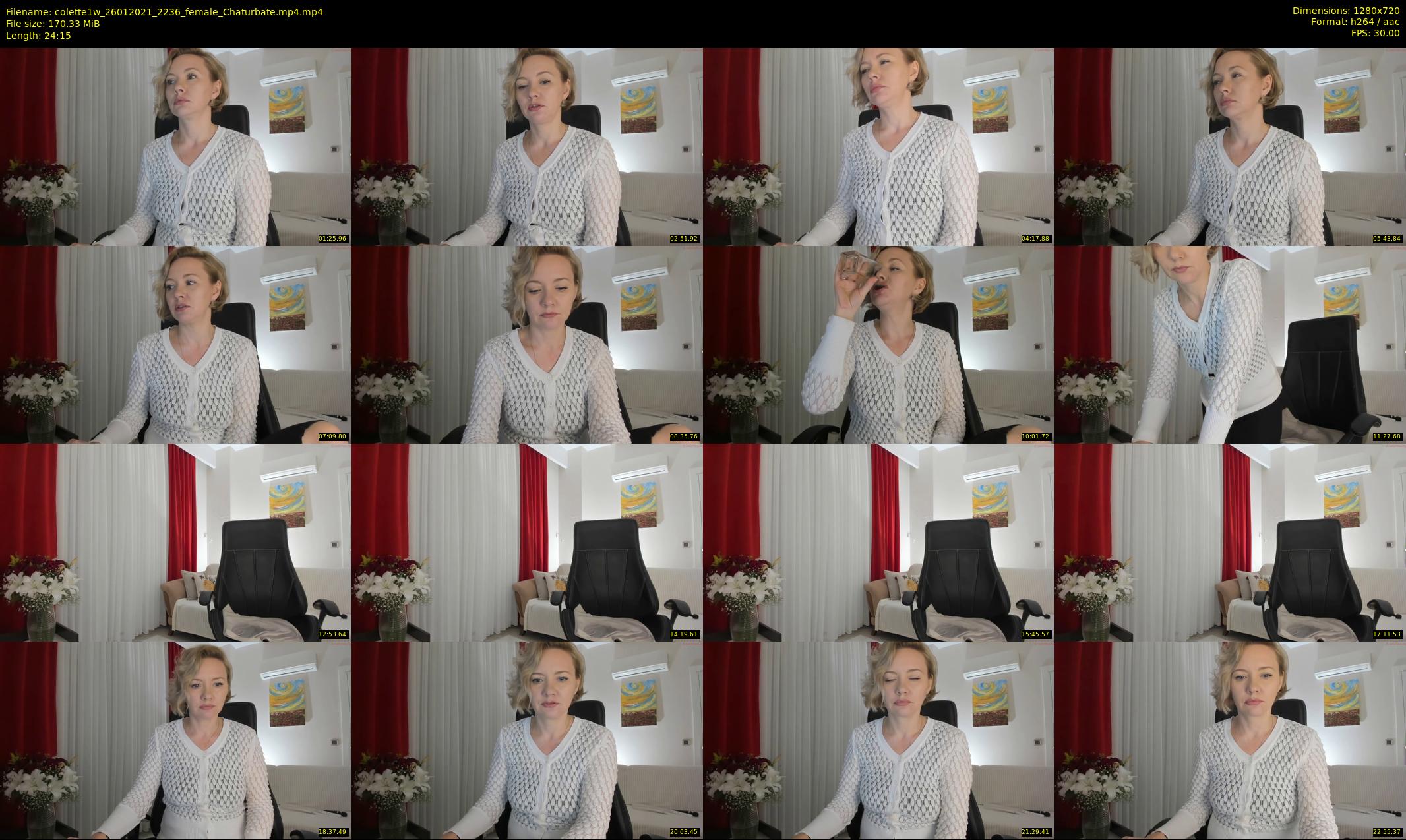 colette1w — 25 minute Chaturbate female cam show recording, 720p, Jan 26, 2021