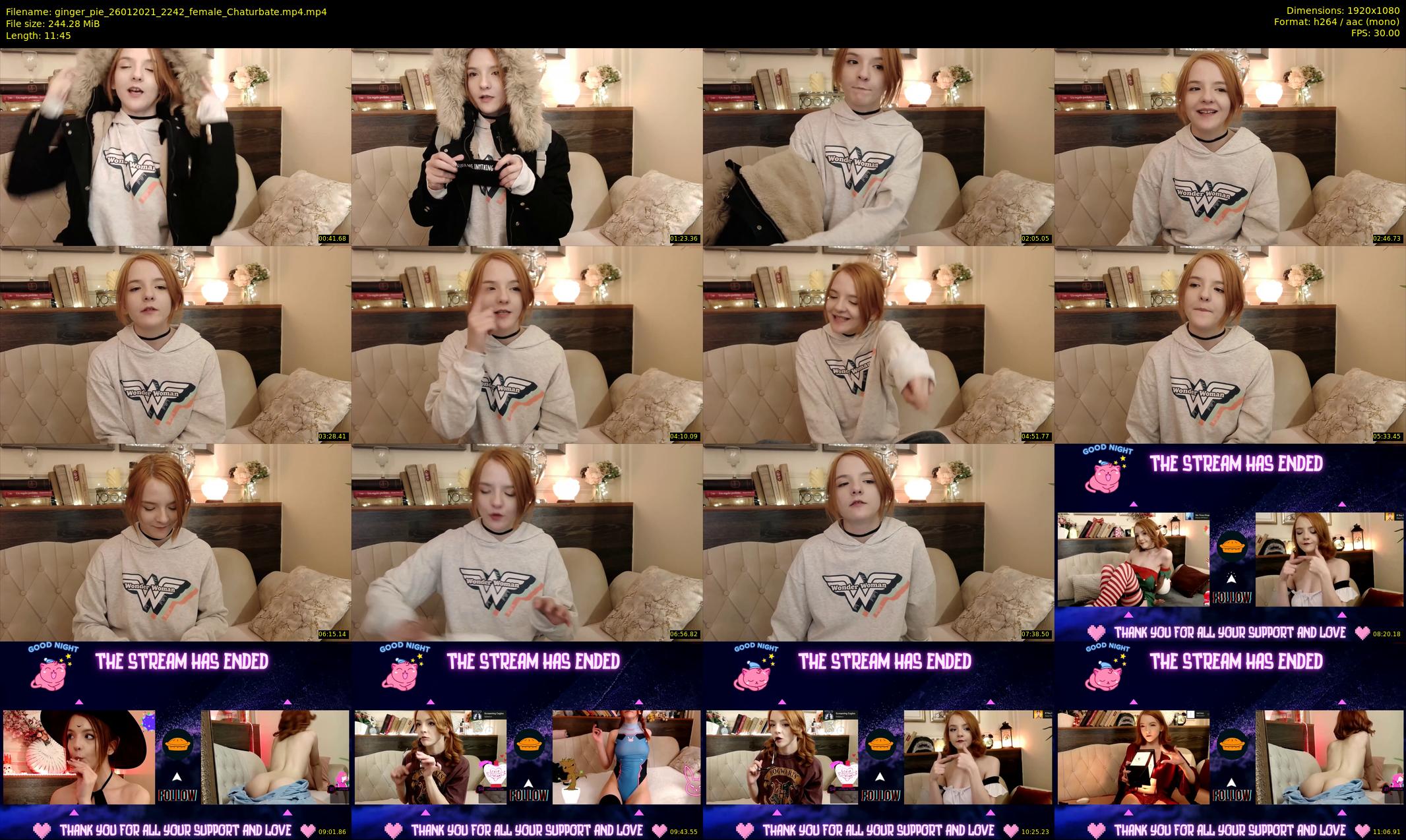 ginger_pie — 12 minute Chaturbate female cam show recording, 1080p, Jan 26, 2021