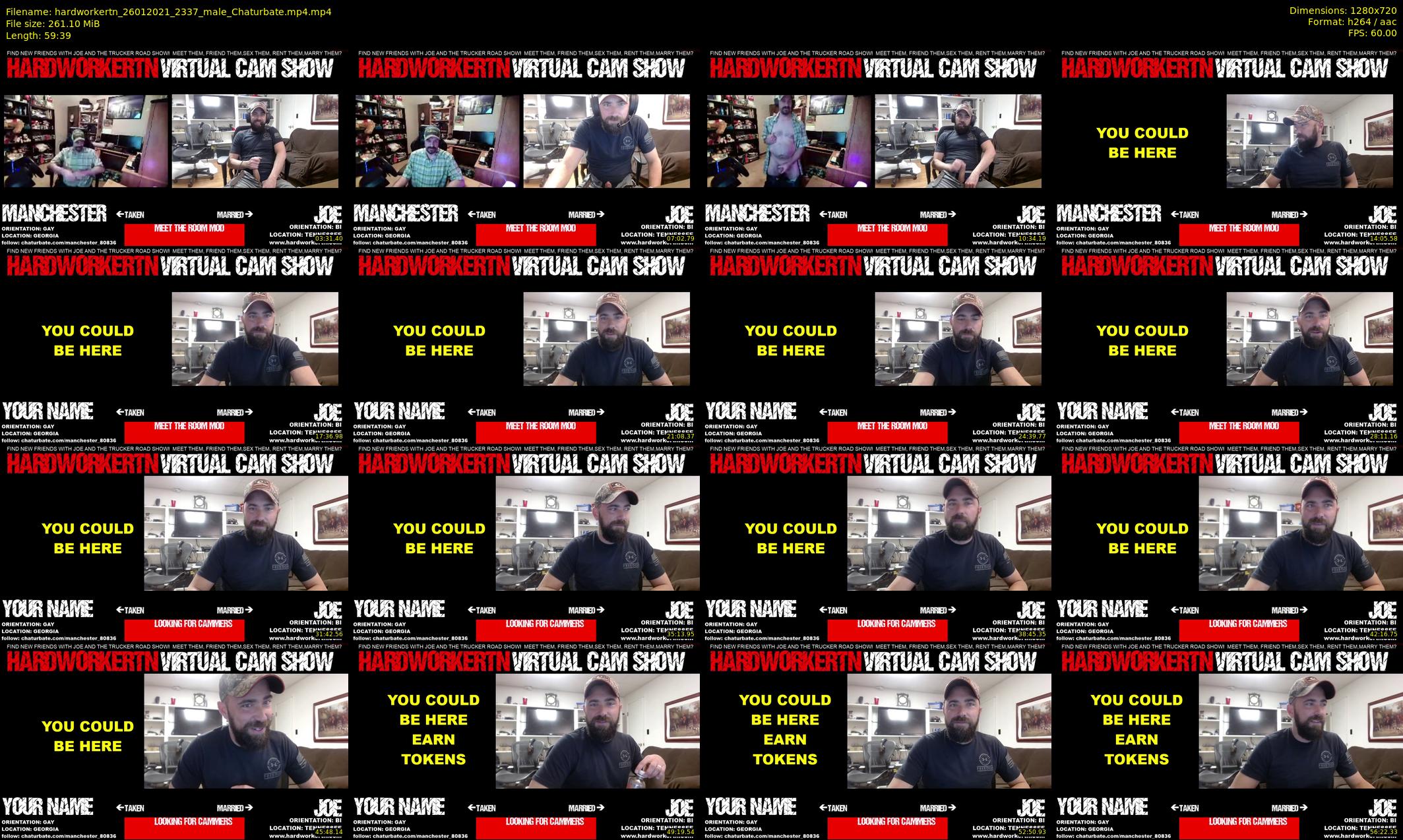 hardworkertn — 60 minute Chaturbate male cam show recording, 720p, Jan 26, 2021