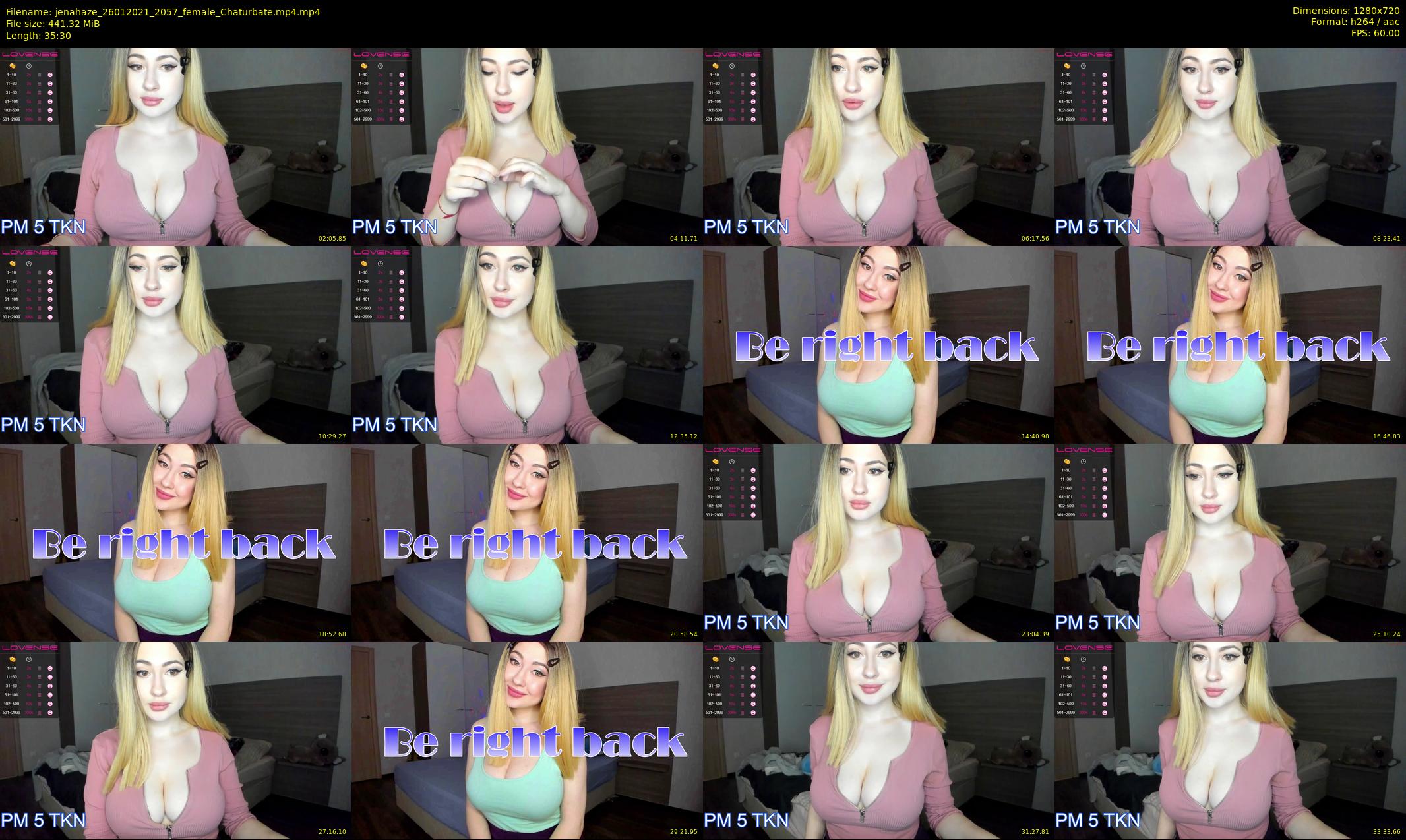 jenahaze — 36 minute Chaturbate female cam show recording, 720p, Jan 26, 2021