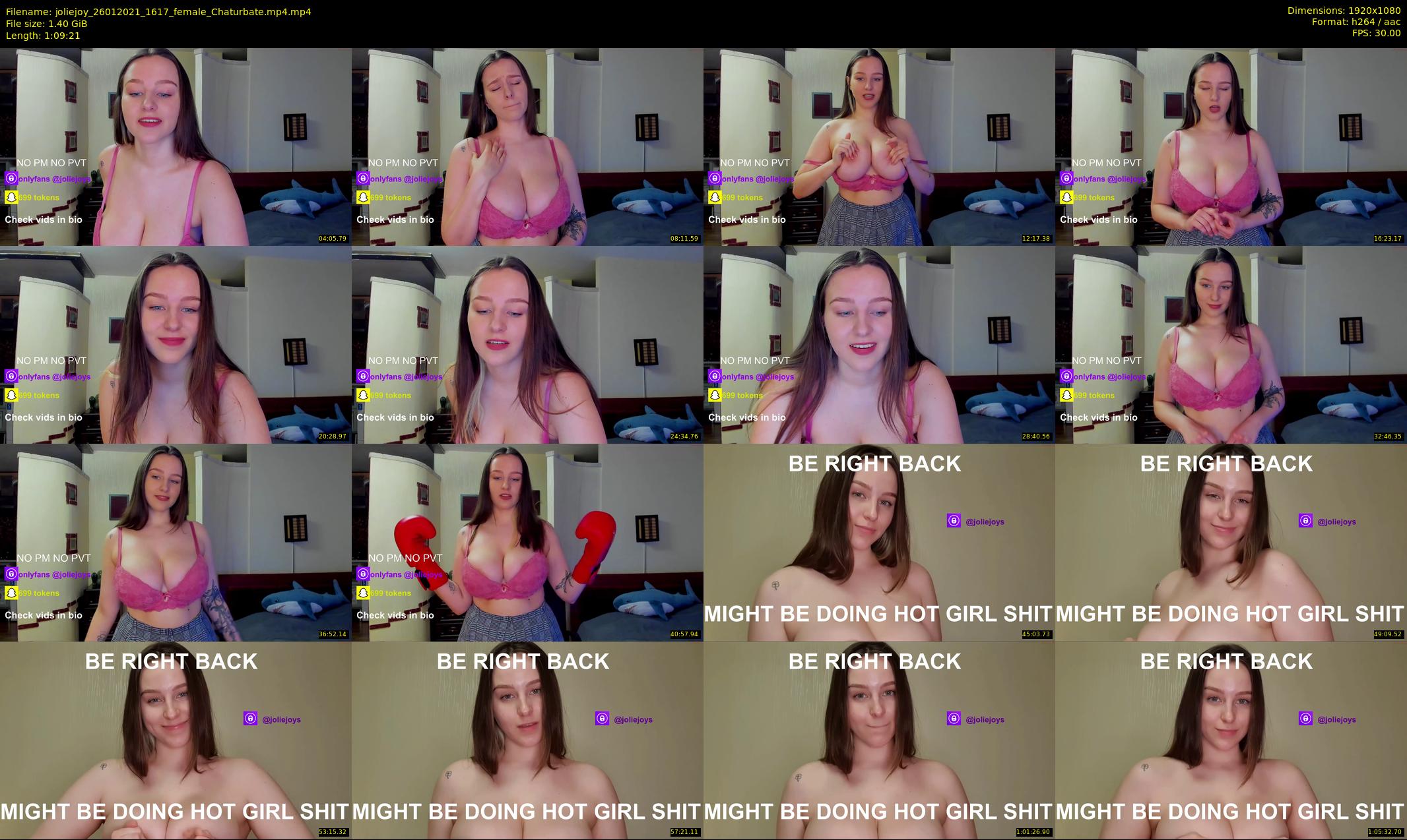 joliejoy — 70 minute Chaturbate female cam show recording, 1080p, Jan 26, 2021