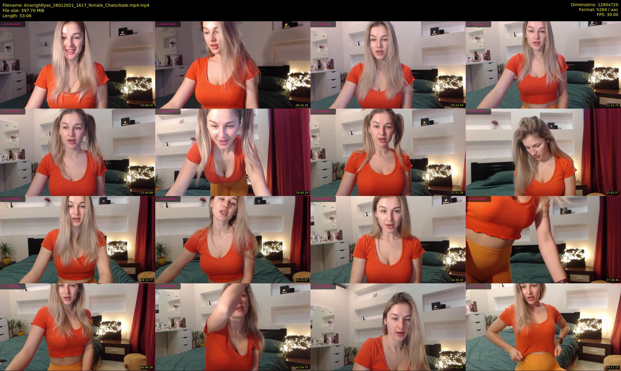 kiranightlyxo — 54 minute Chaturbate female cam show recording, 720p, Jan 26, 2021