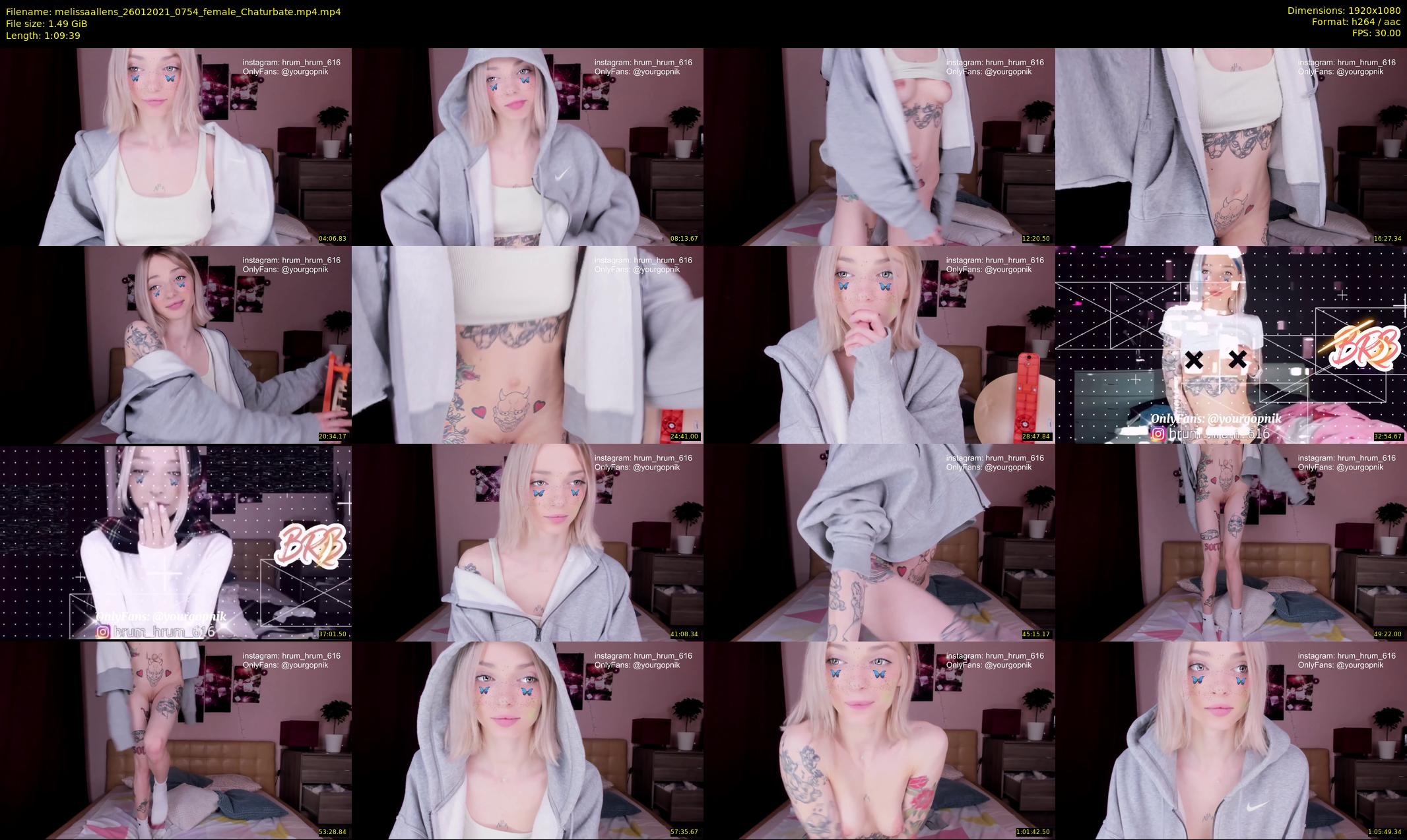 melissaallens — 70 minute Chaturbate female cam show recording, 1080p, Jan 26, 2021