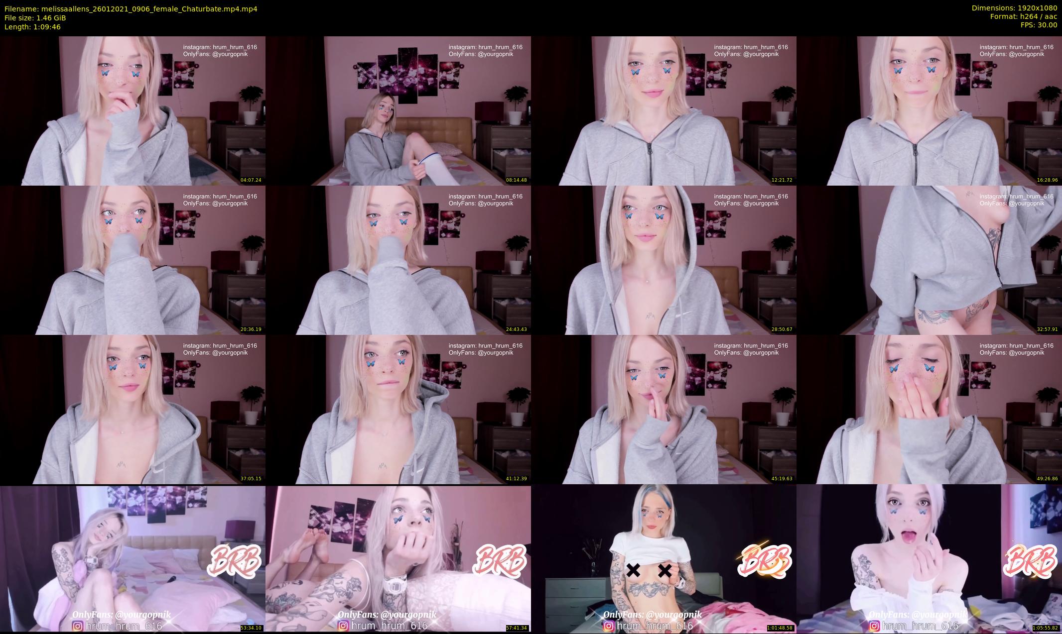 melissaallens — 70 minute Chaturbate female cam show recording, 1080p, Jan 26, 2021