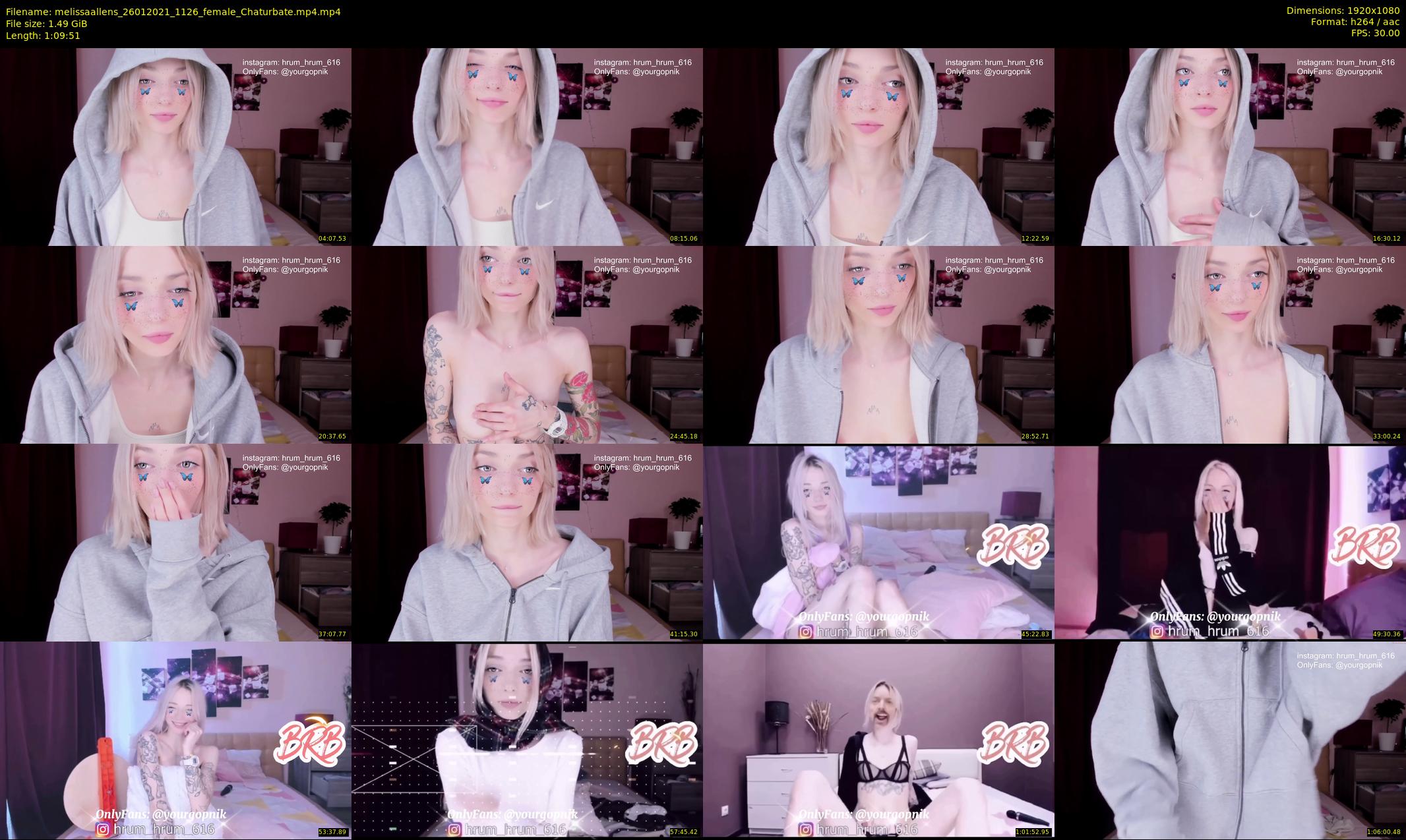 melissaallens — 70 minute Chaturbate female cam show recording, 1080p, Jan 26, 2021