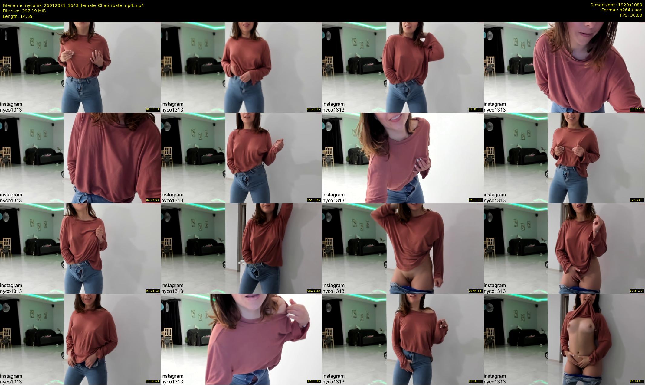 nyconik — 15 minute Chaturbate female cam show recording, 1080p, Jan 26, 2021