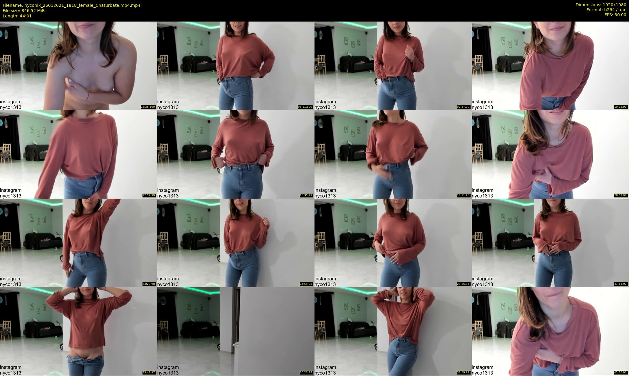 nyconik — 45 minute Chaturbate female cam show recording, 1080p, Jan 26, 2021
