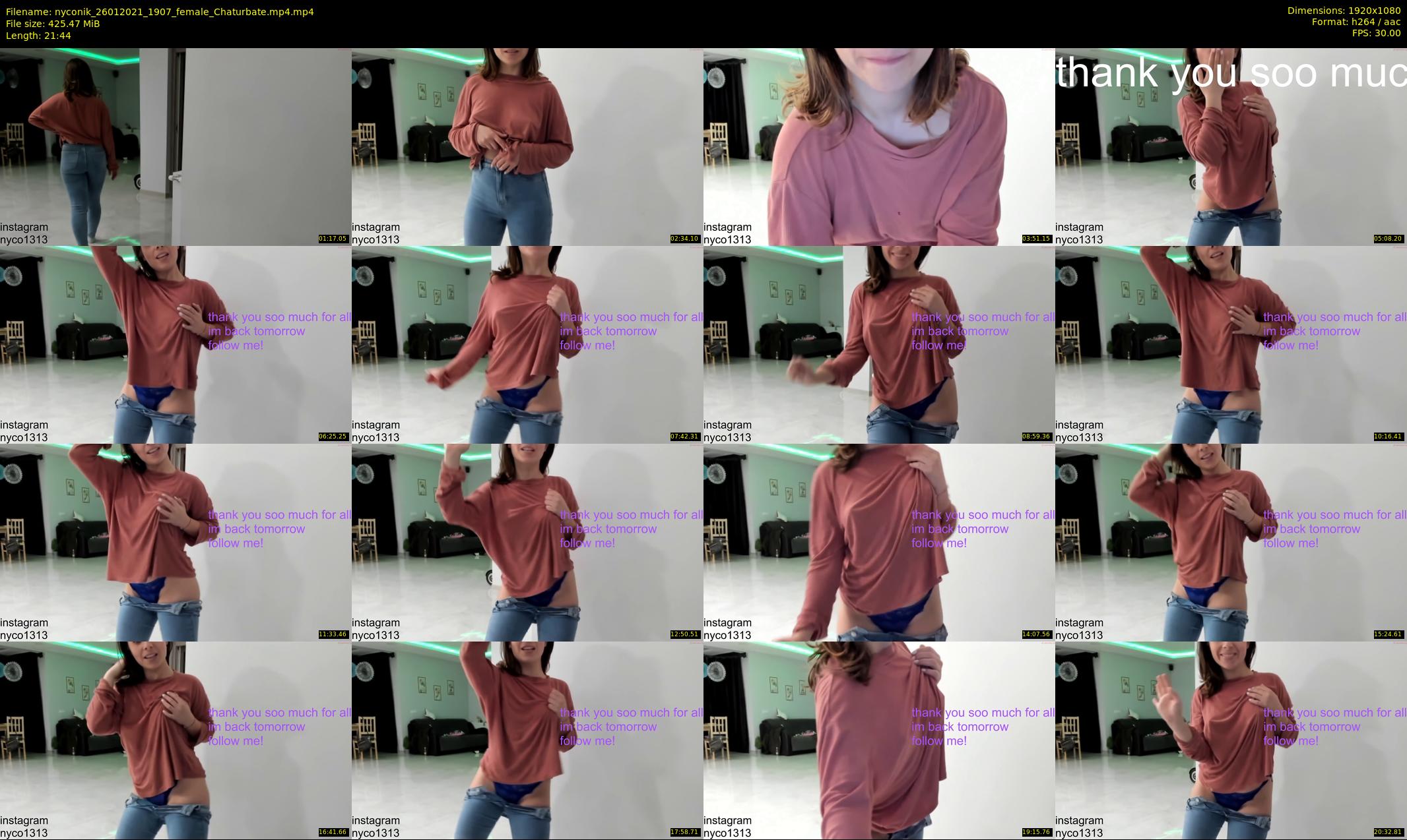 nyconik — 22 minute Chaturbate female cam show recording, 1080p, Jan 26, 2021