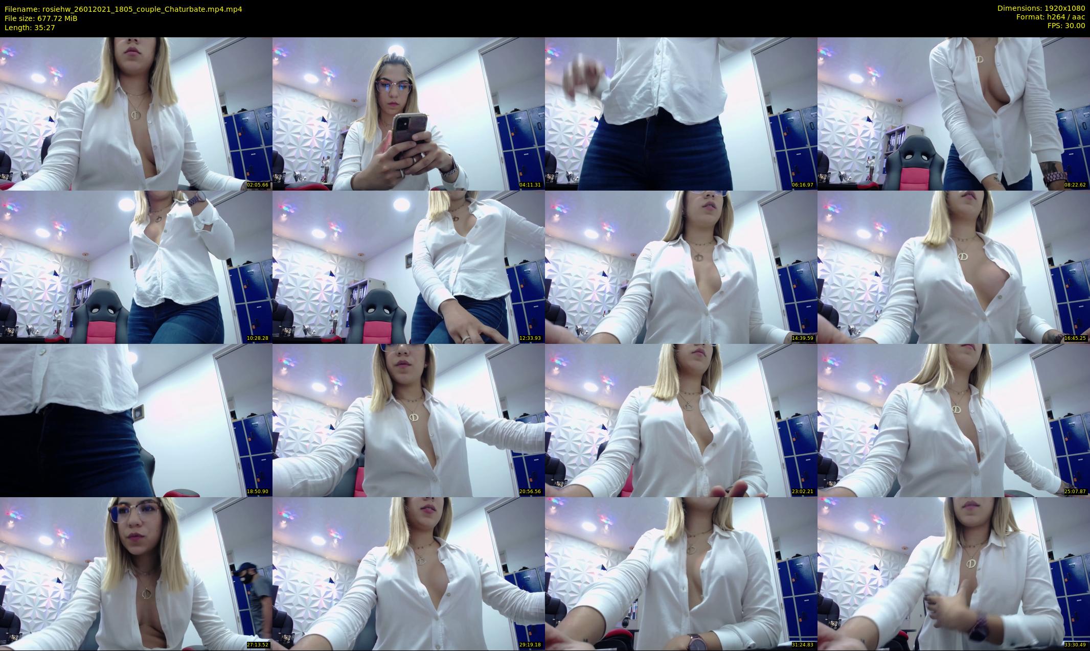rosiehw — 36 minute Chaturbate couple cam show recording, 1080p, Jan 26, 2021