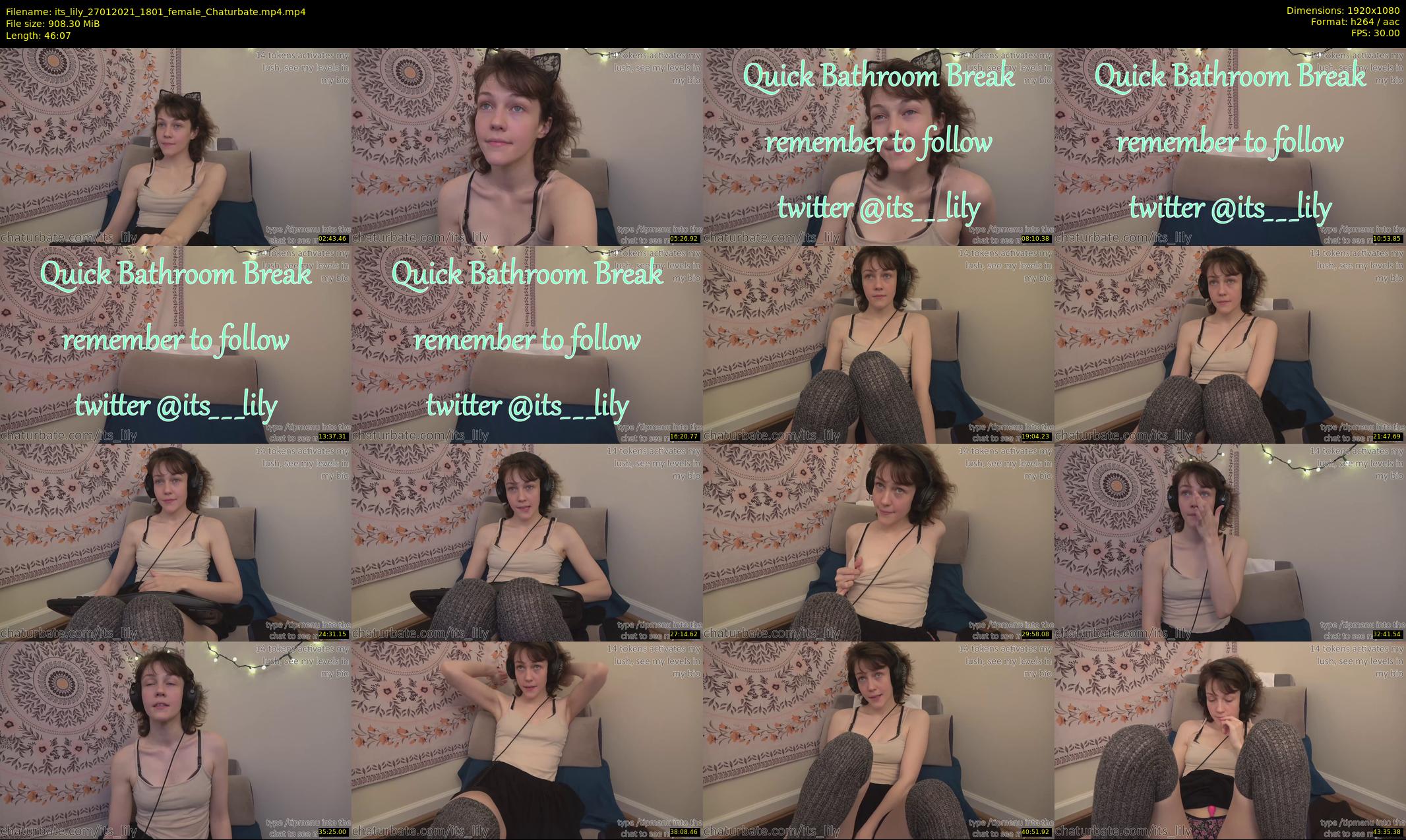 its_lily — 47 minute Chaturbate female cam show recording, 1080p, Jan 27, 2021