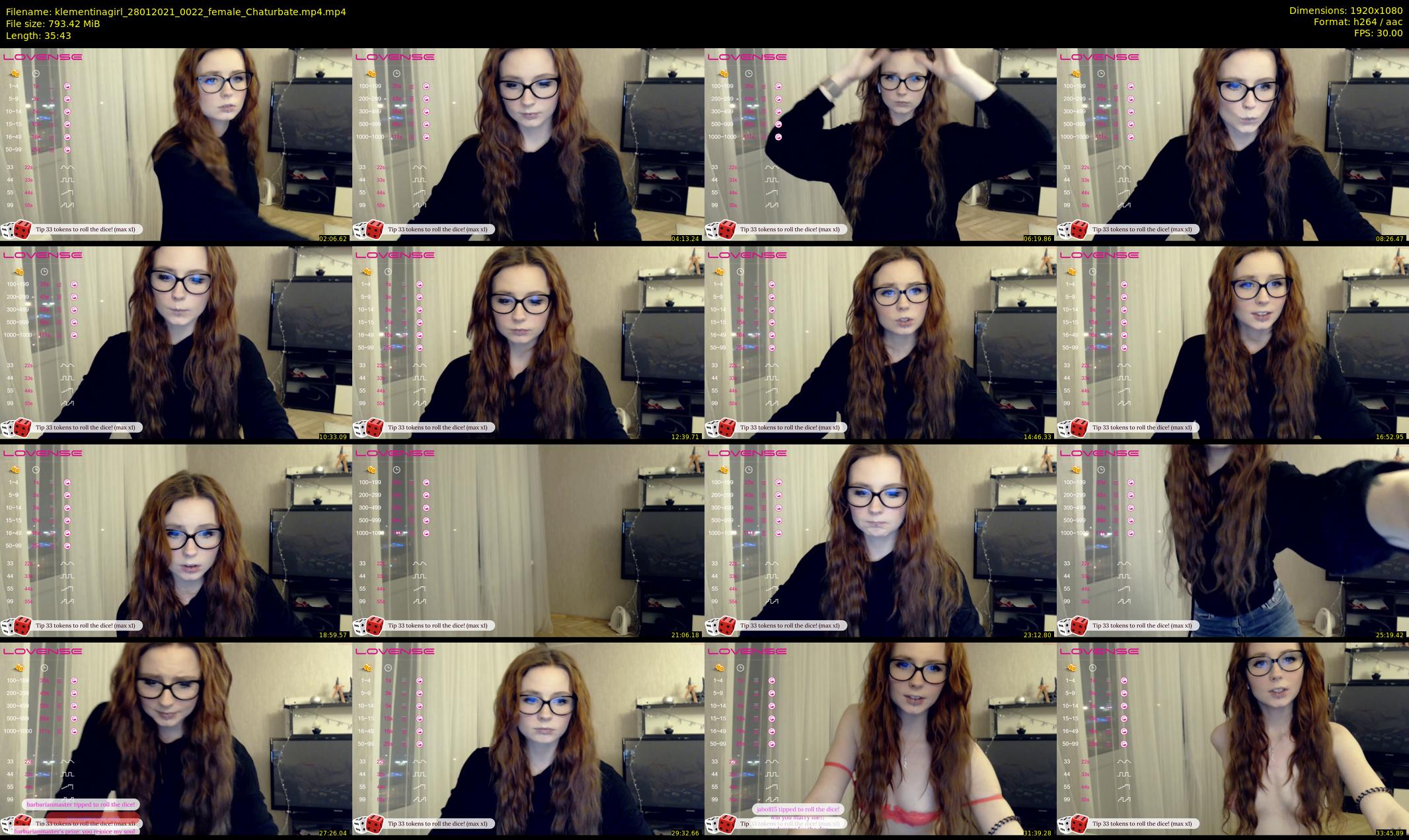 klementinagirl — 36 minute Chaturbate female cam show recording, 1080p, Jan 28, 2021