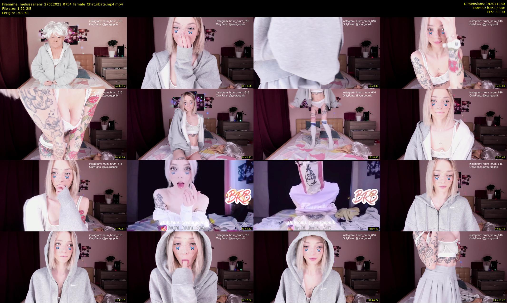 melissaallens — 70 minute Chaturbate female cam show recording, 1080p, Jan 27, 2021