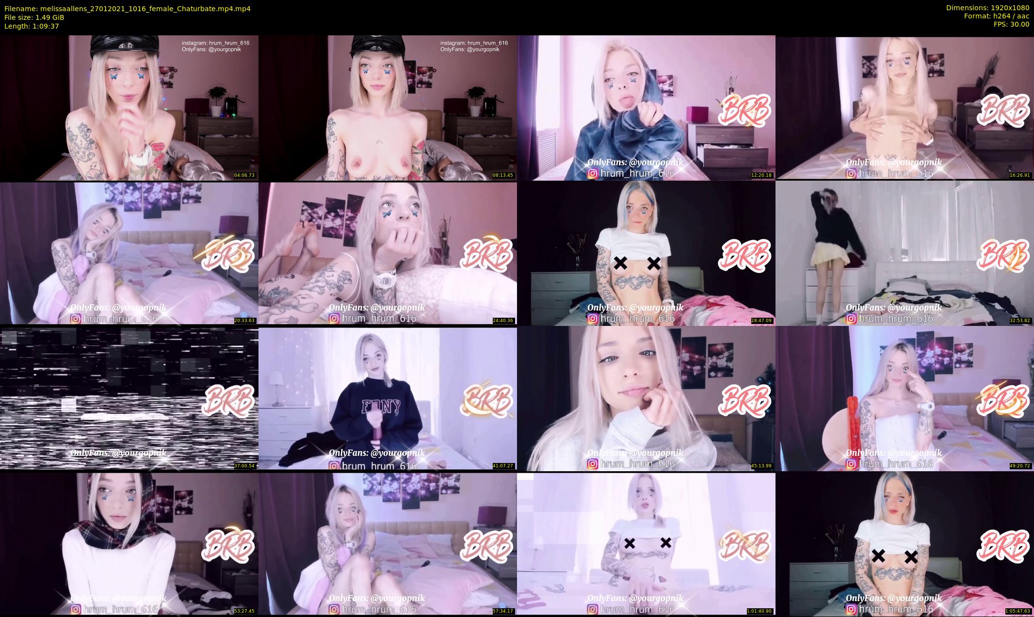 melissaallens — 70 minute Chaturbate female cam show recording, 1080p, Jan 27, 2021