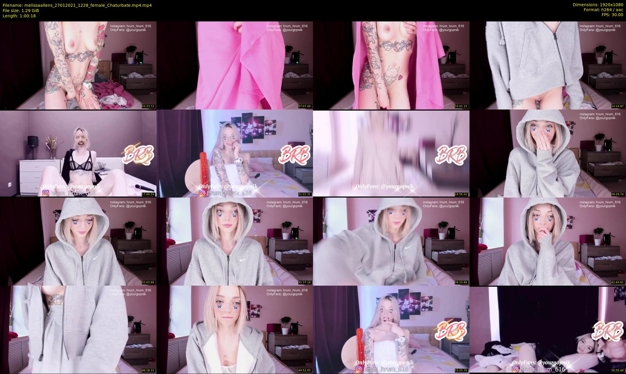 melissaallens — 61 minute Chaturbate female cam show recording, 1080p, Jan 27, 2021