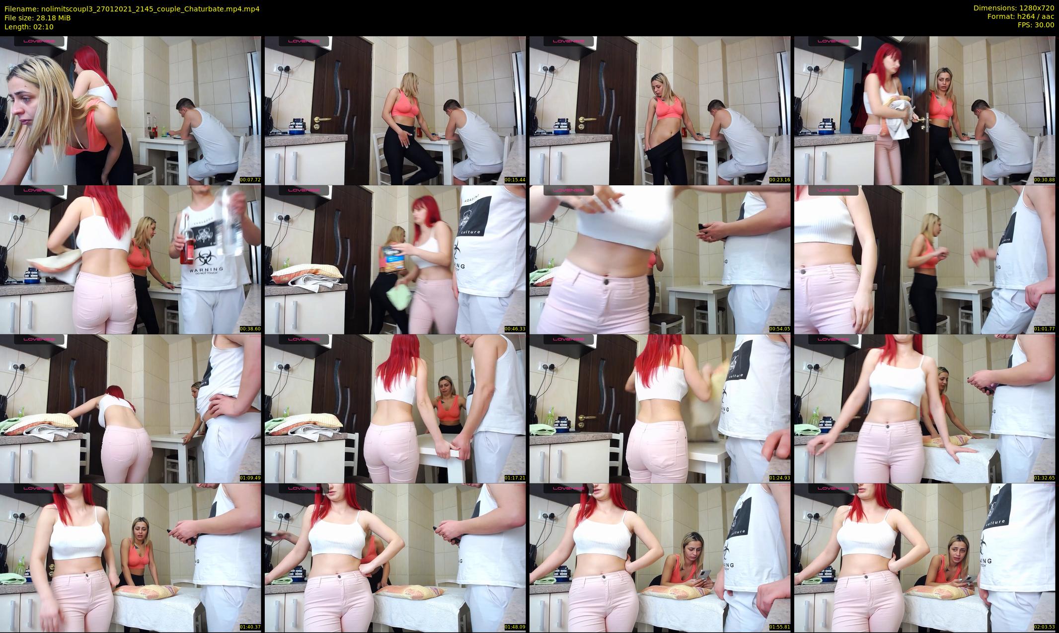 nolimitscoupl3 — 3 minute Chaturbate couple cam show recording, 720p, Jan 27, 2021