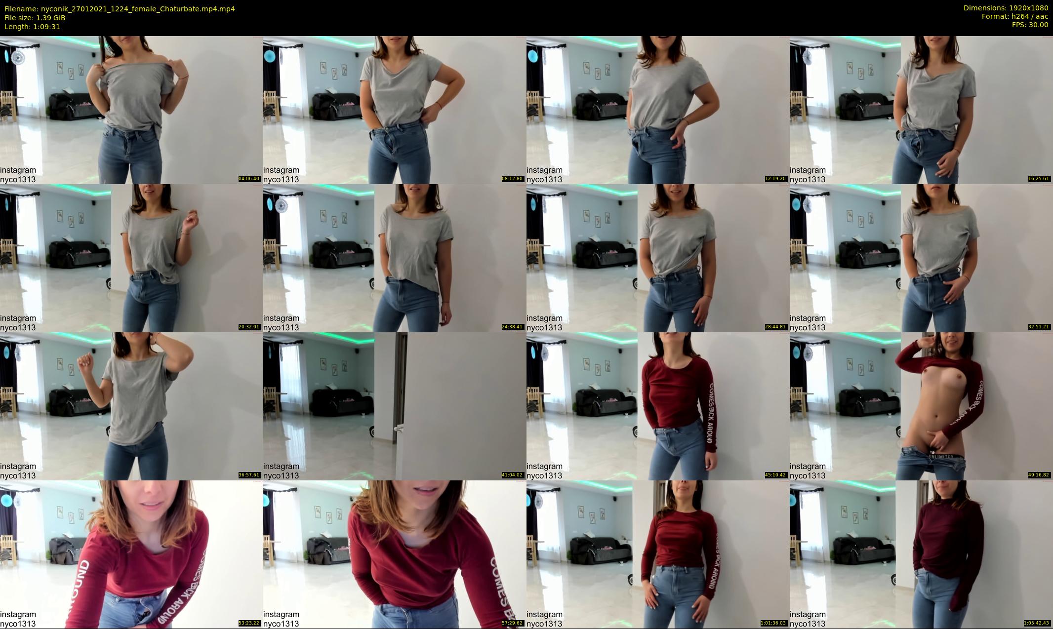 nyconik — 70 minute Chaturbate female cam show recording, 1080p, Jan 27, 2021