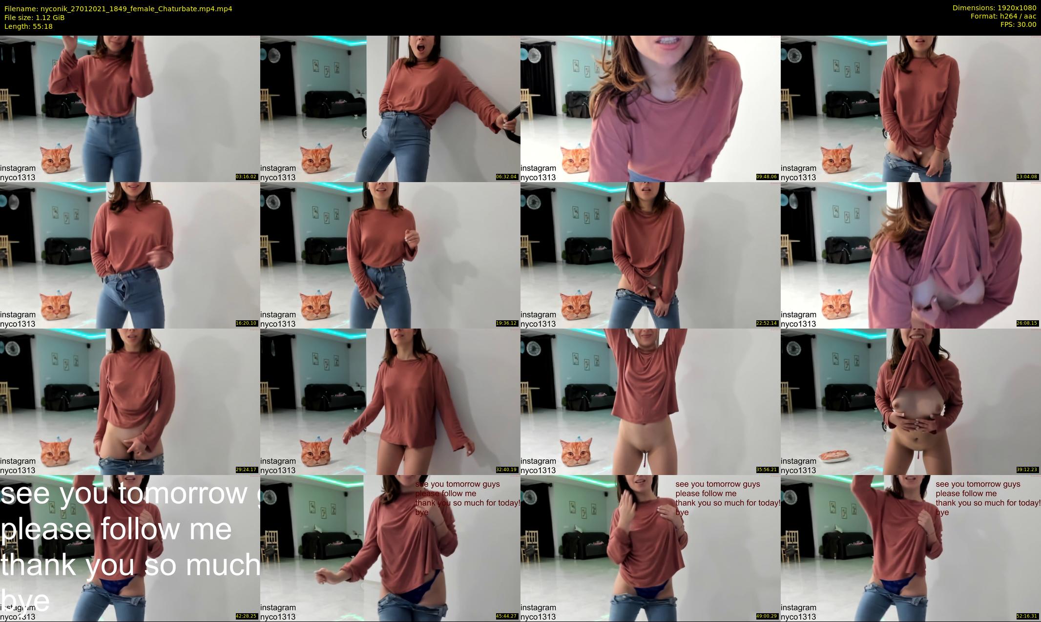 nyconik — 56 minute Chaturbate female cam show recording, 1080p, Jan 27, 2021