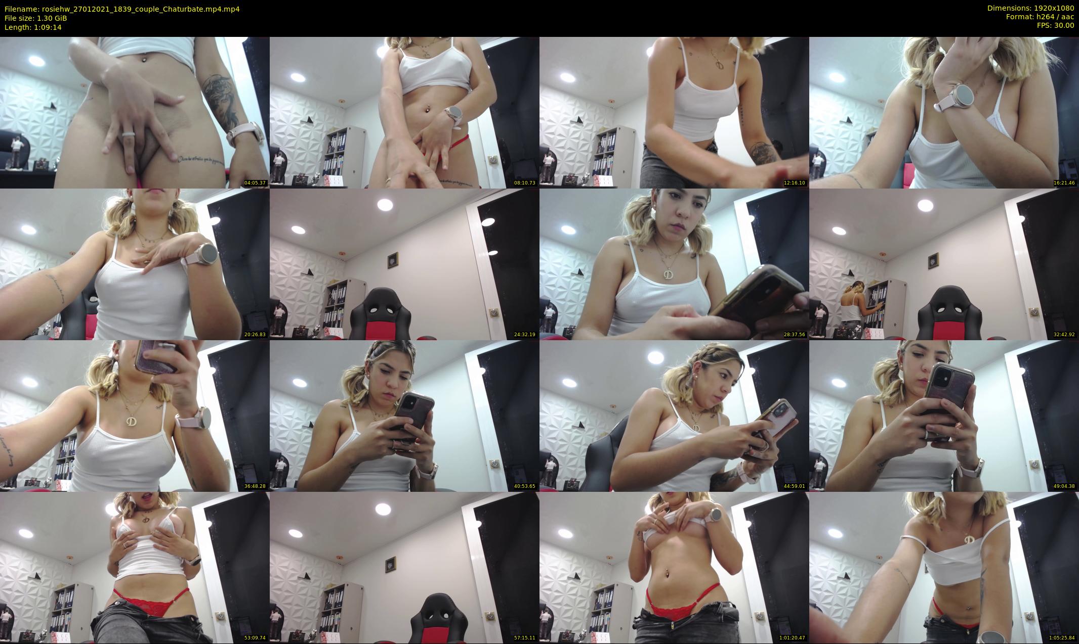 rosiehw — 70 minute Chaturbate couple cam show recording, 1080p, Jan 27, 2021