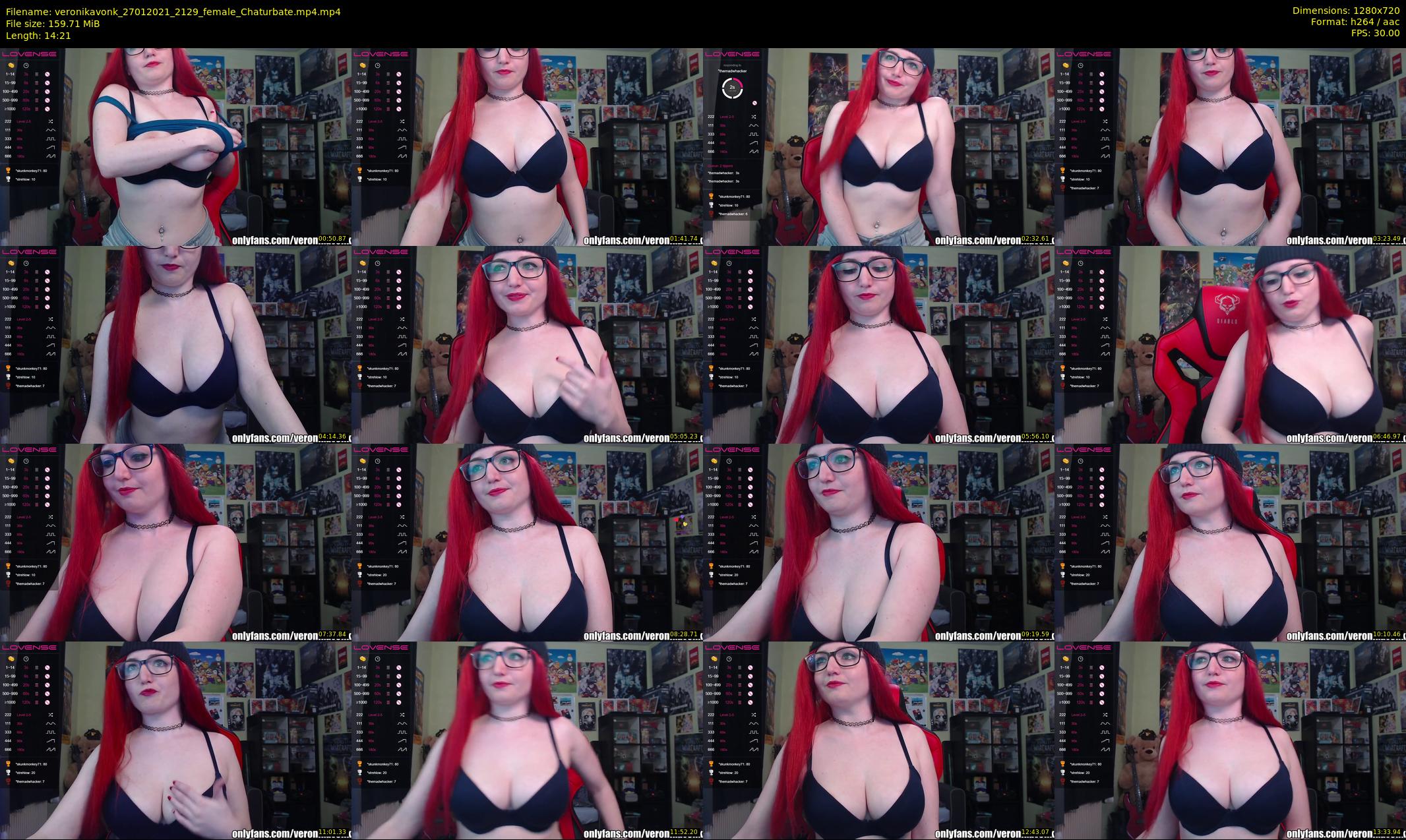 veronikavonk — 15 minute Chaturbate female cam show recording, 720p, Jan 27, 2021