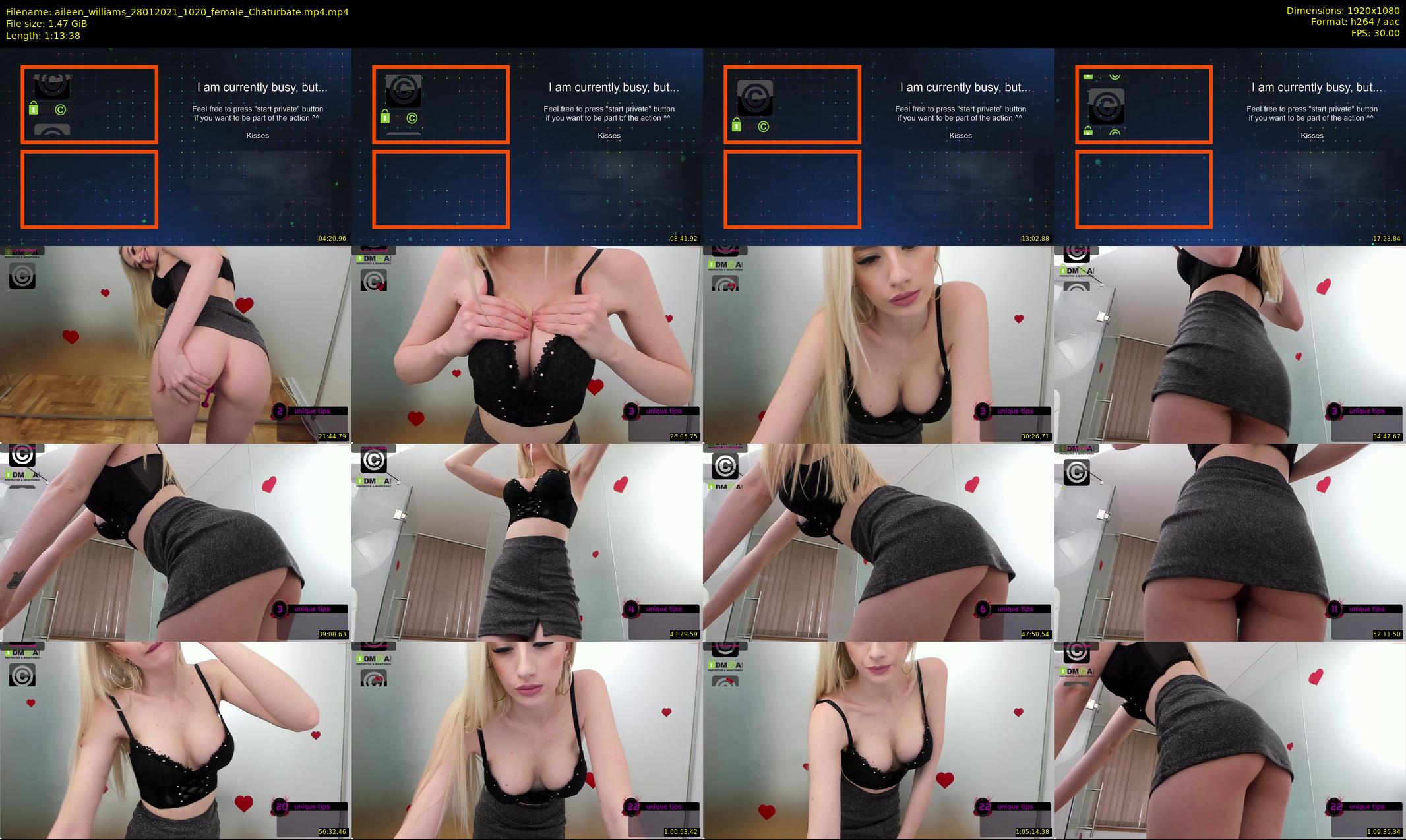 aileen_williams — 74 minute Chaturbate female cam show recording, 1080p, Jan 28, 2021
