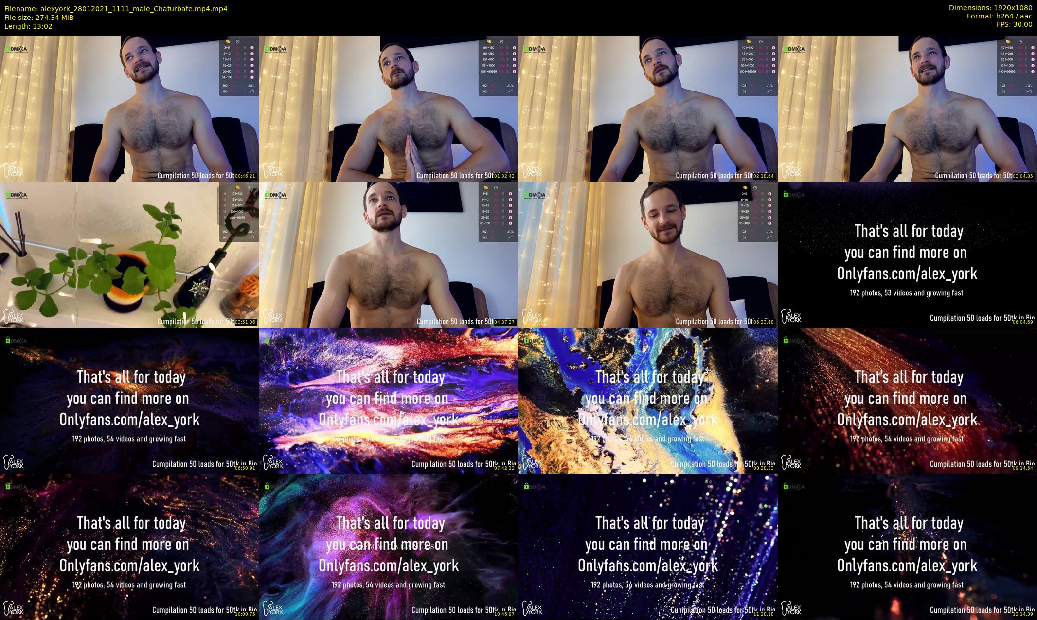 alexyork — 14 minute Chaturbate male cam show recording, 1080p, Jan 28, 2021