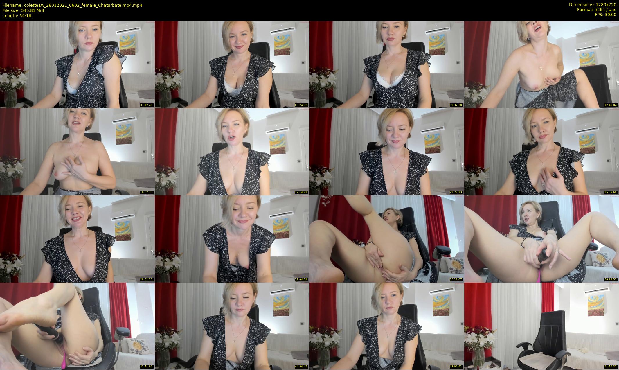 colette1w — 55 minute Chaturbate female cam show recording, 720p, Jan 28, 2021