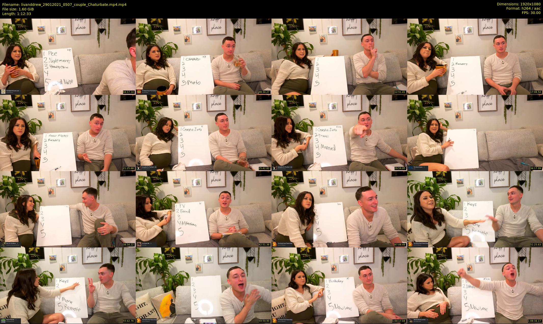 livanddrew — 73 minute Chaturbate couple cam show recording, 1080p, Jan 29, 2021