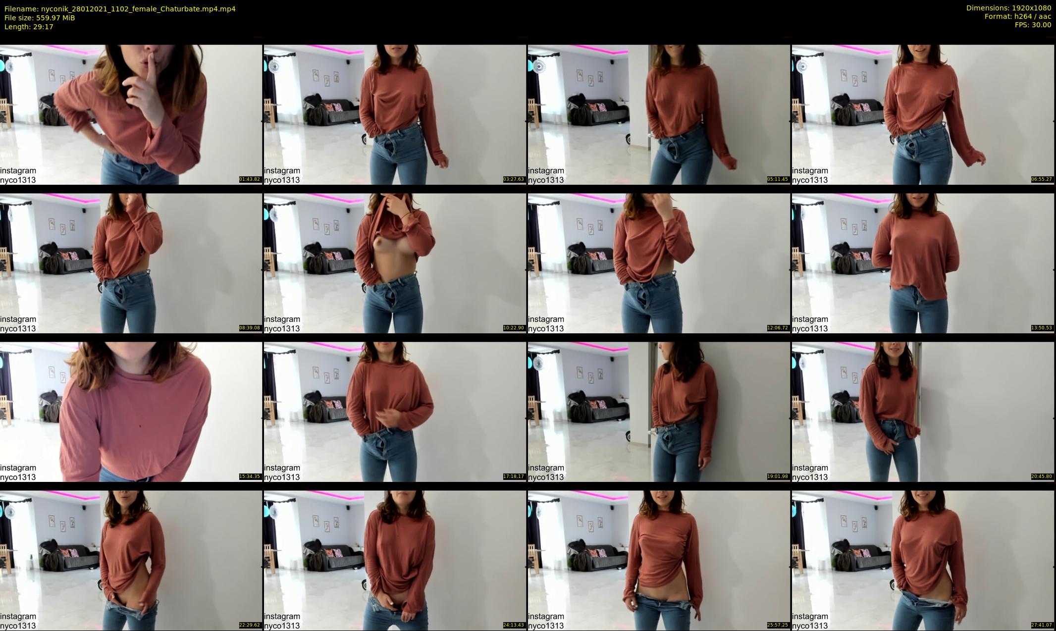 nyconik — 30 minute Chaturbate female cam show recording, 1080p, Jan 28, 2021