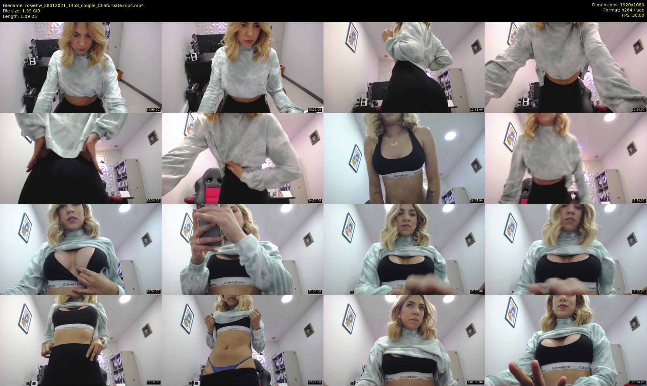rosiehw — 70 minute Chaturbate couple cam show recording, 1080p, Jan 28, 2021