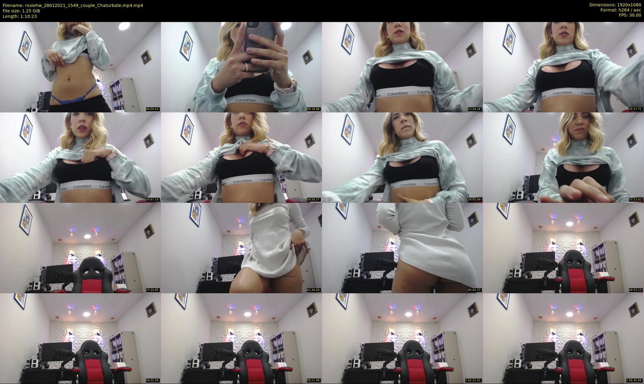 rosiehw — 71 minute Chaturbate couple cam show recording, 1080p, Jan 28, 2021