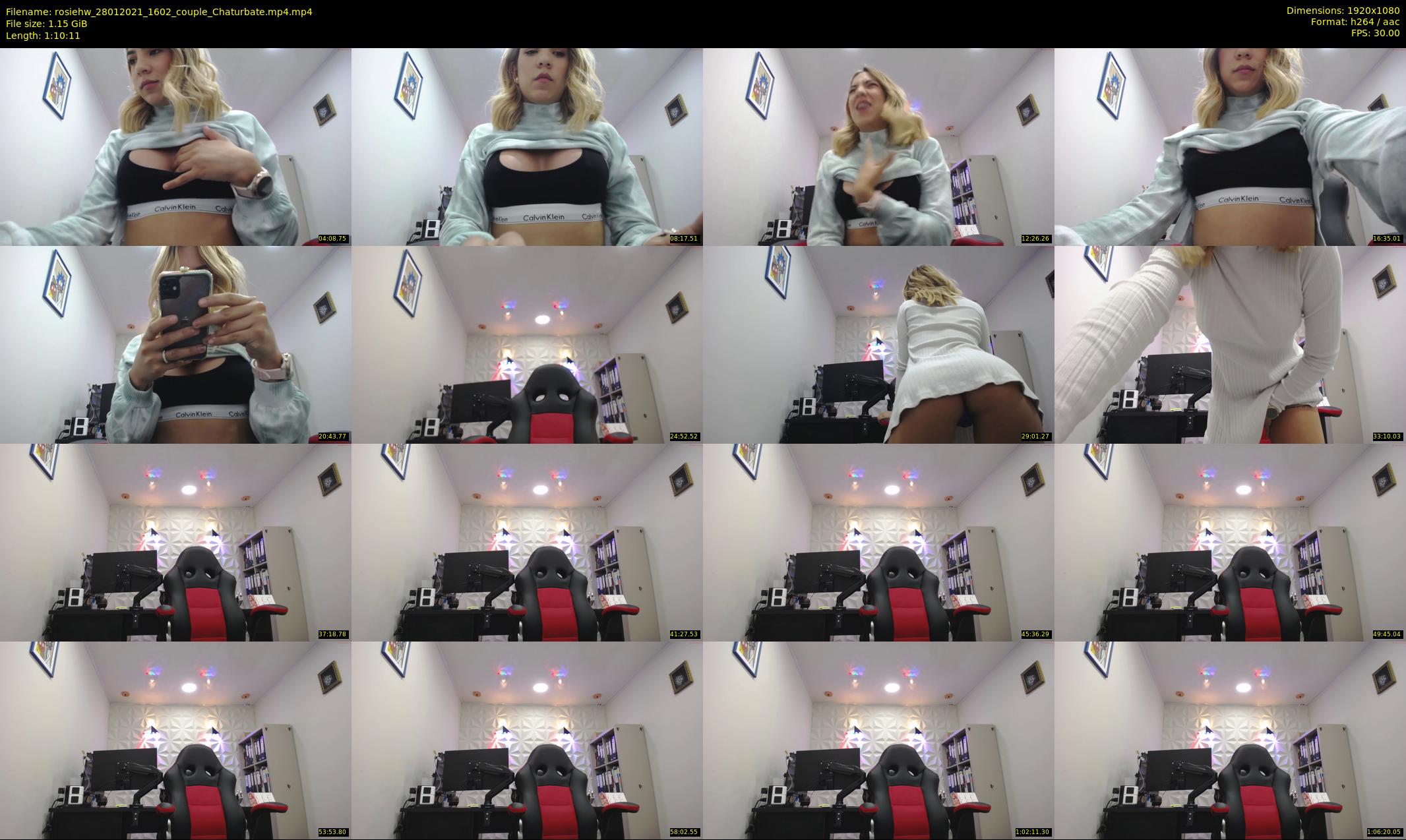 rosiehw — 71 minute Chaturbate couple cam show recording, 1080p, Jan 28, 2021