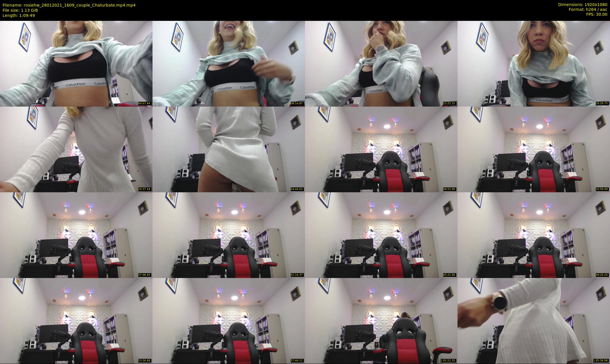 rosiehw — 70 minute Chaturbate couple cam show recording, 1080p, Jan 28, 2021