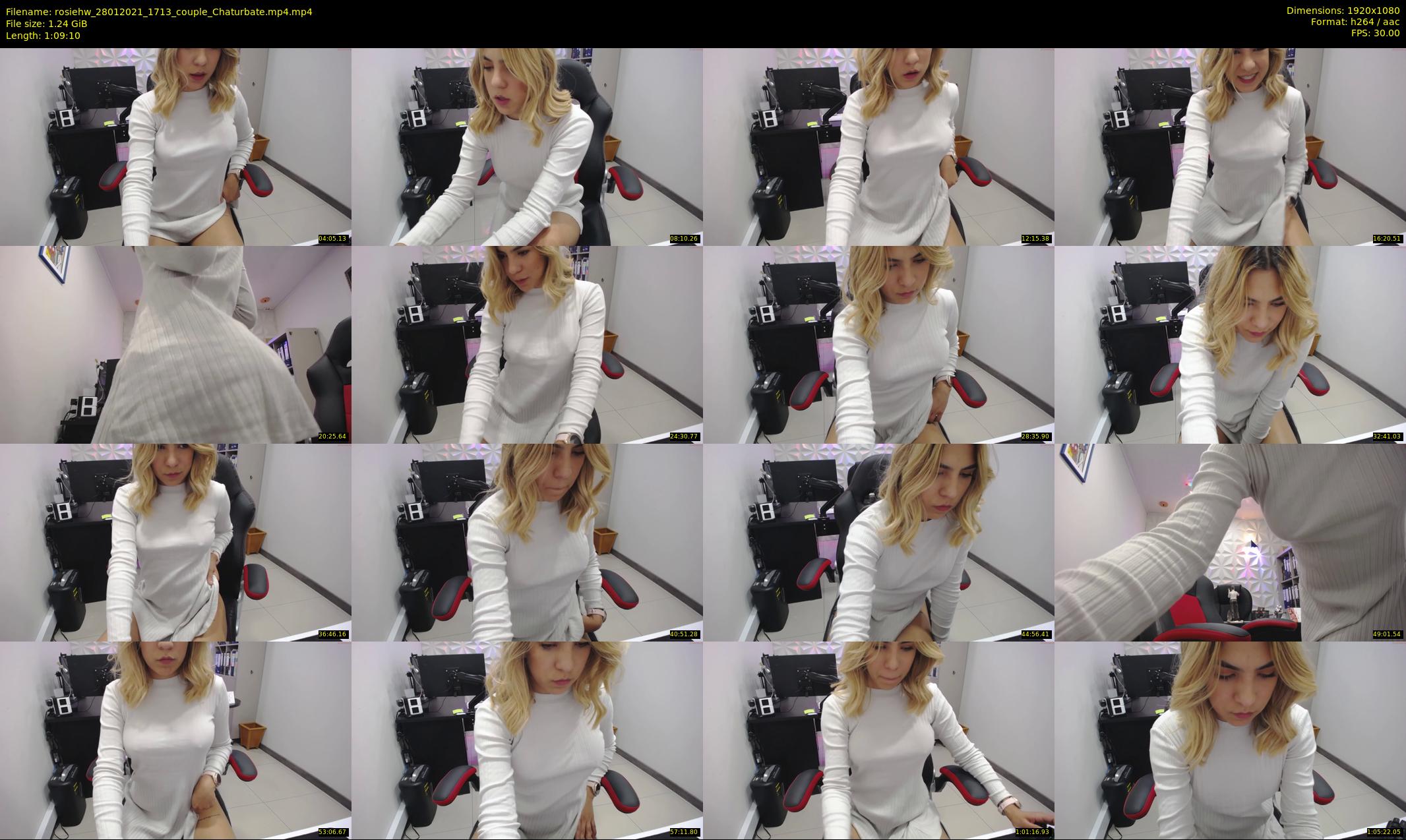 rosiehw — 70 minute Chaturbate couple cam show recording, 1080p, Jan 28, 2021