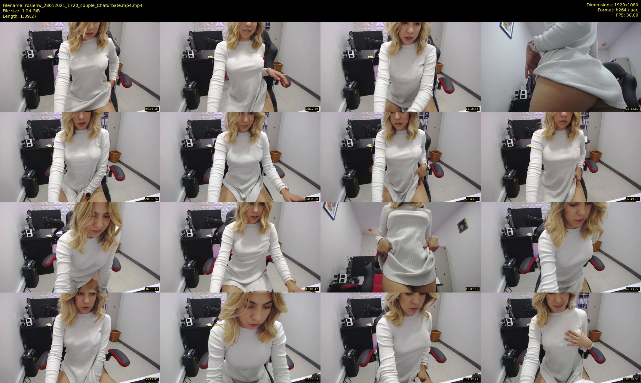 rosiehw — 70 minute Chaturbate couple cam show recording, 1080p, Jan 28, 2021