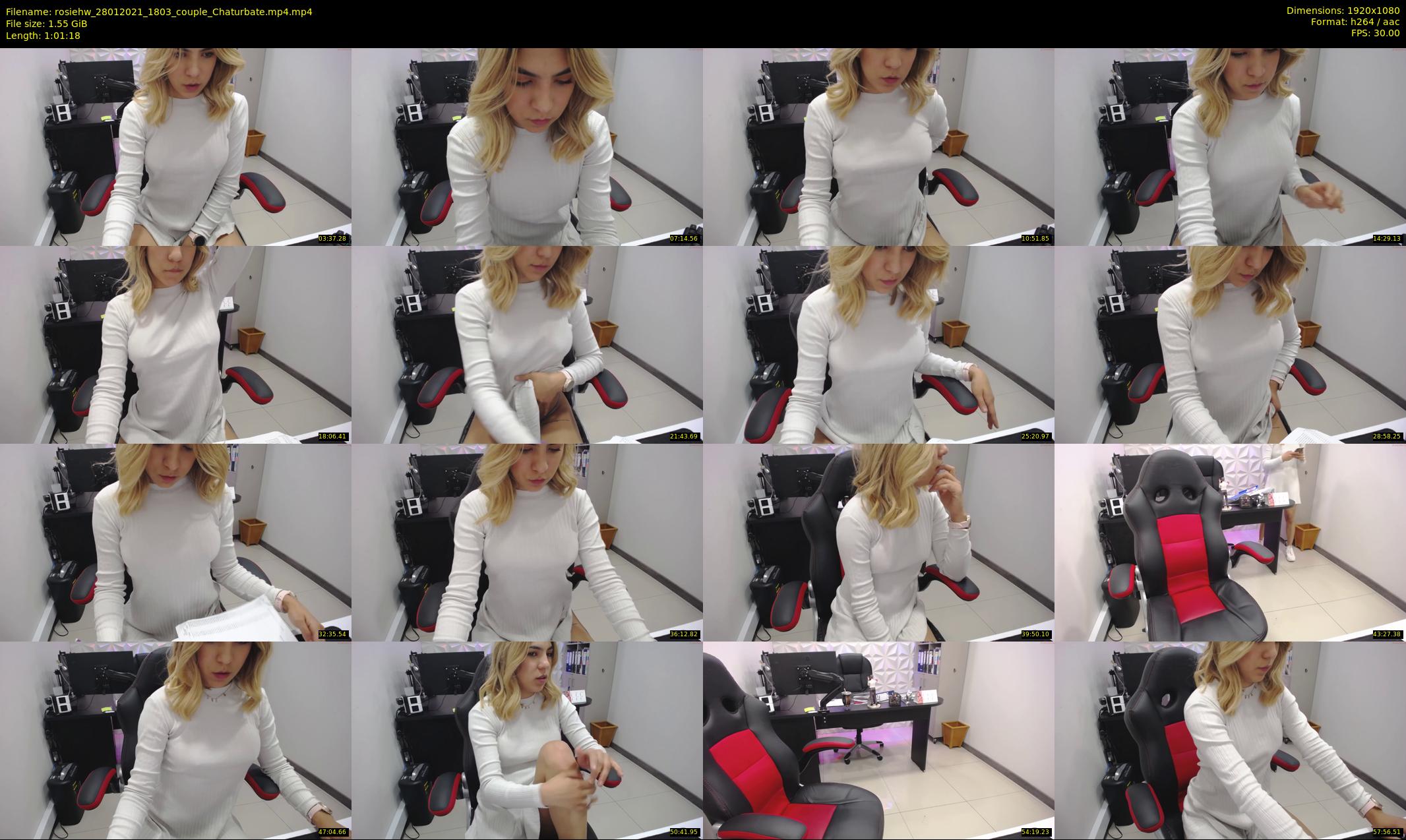 rosiehw — 62 minute Chaturbate couple cam show recording, 1080p, Jan 28, 2021