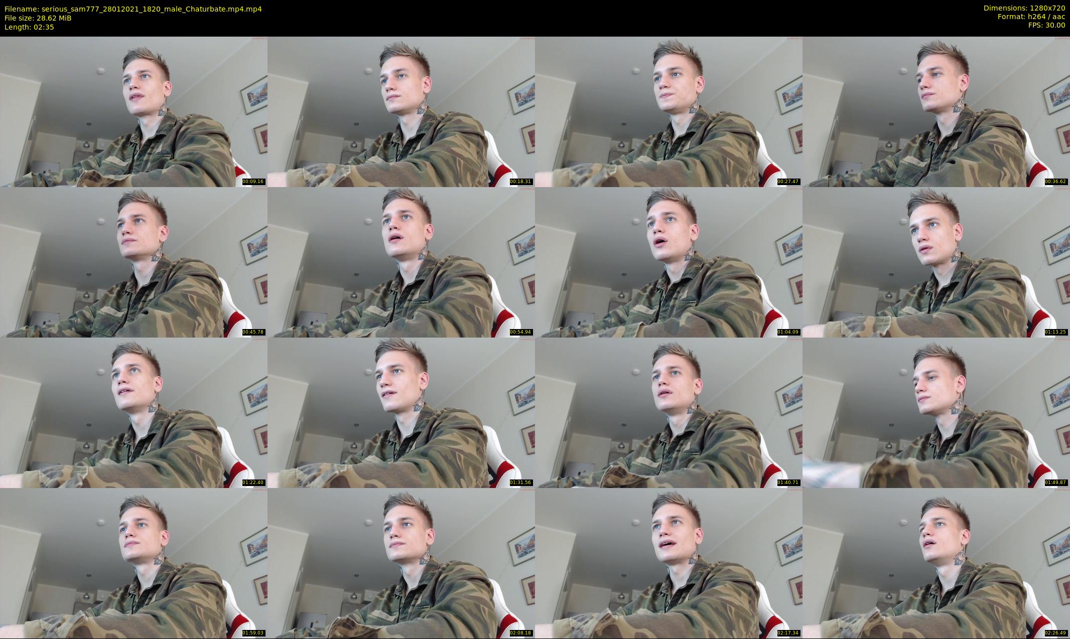 serious_sam777 — 3 minute Chaturbate male cam show recording, 720p, Jan 28, 2021