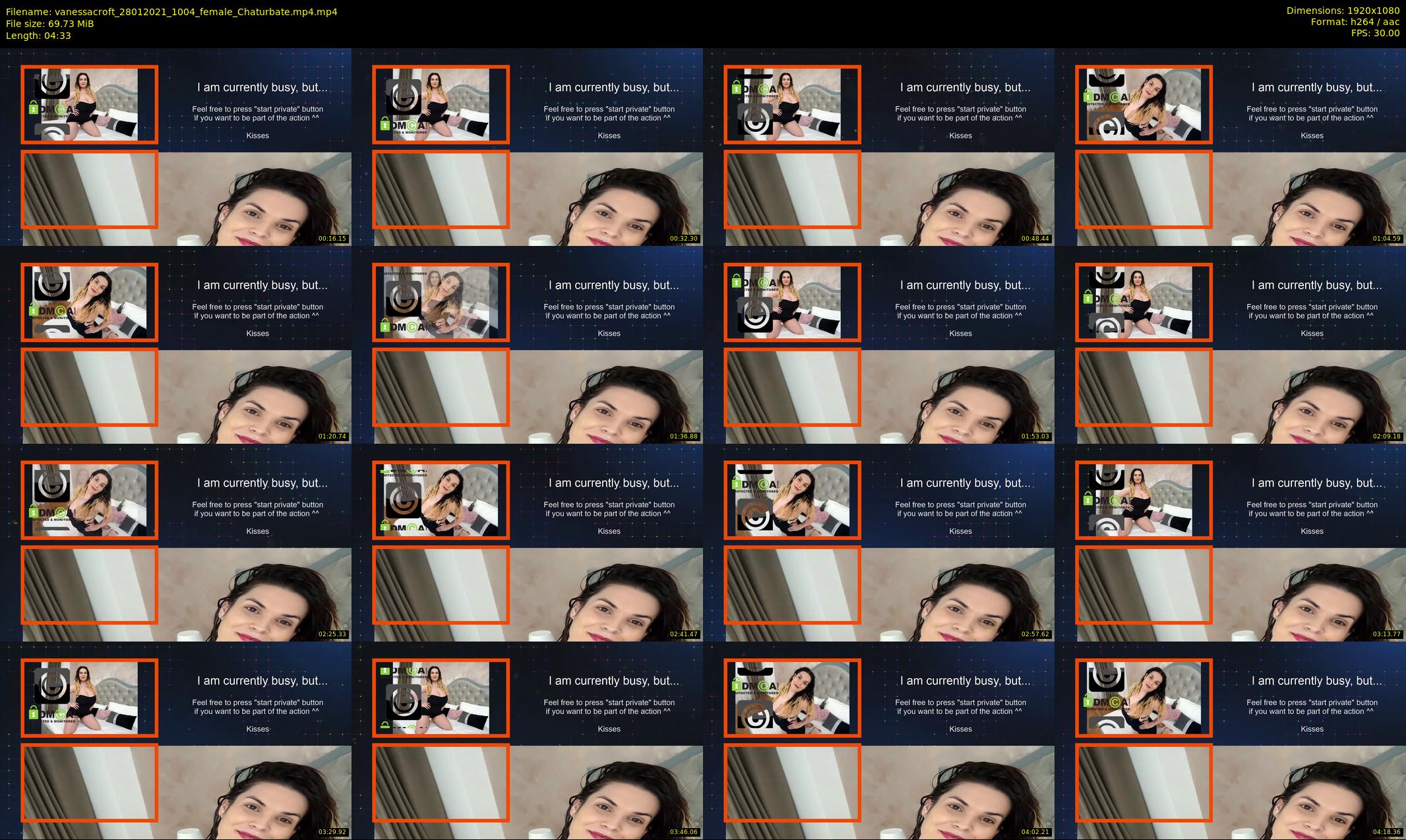 vanessacroft — 5 minute Chaturbate female cam show recording, 1080p, Jan 28, 2021