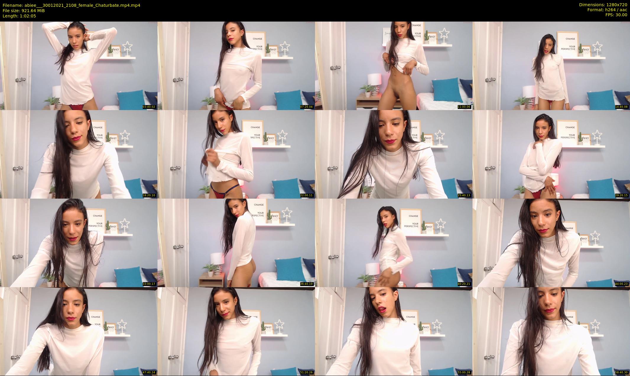 abiee__ — 63 minute Chaturbate female cam show recording, 720p, Jan 30, 2021