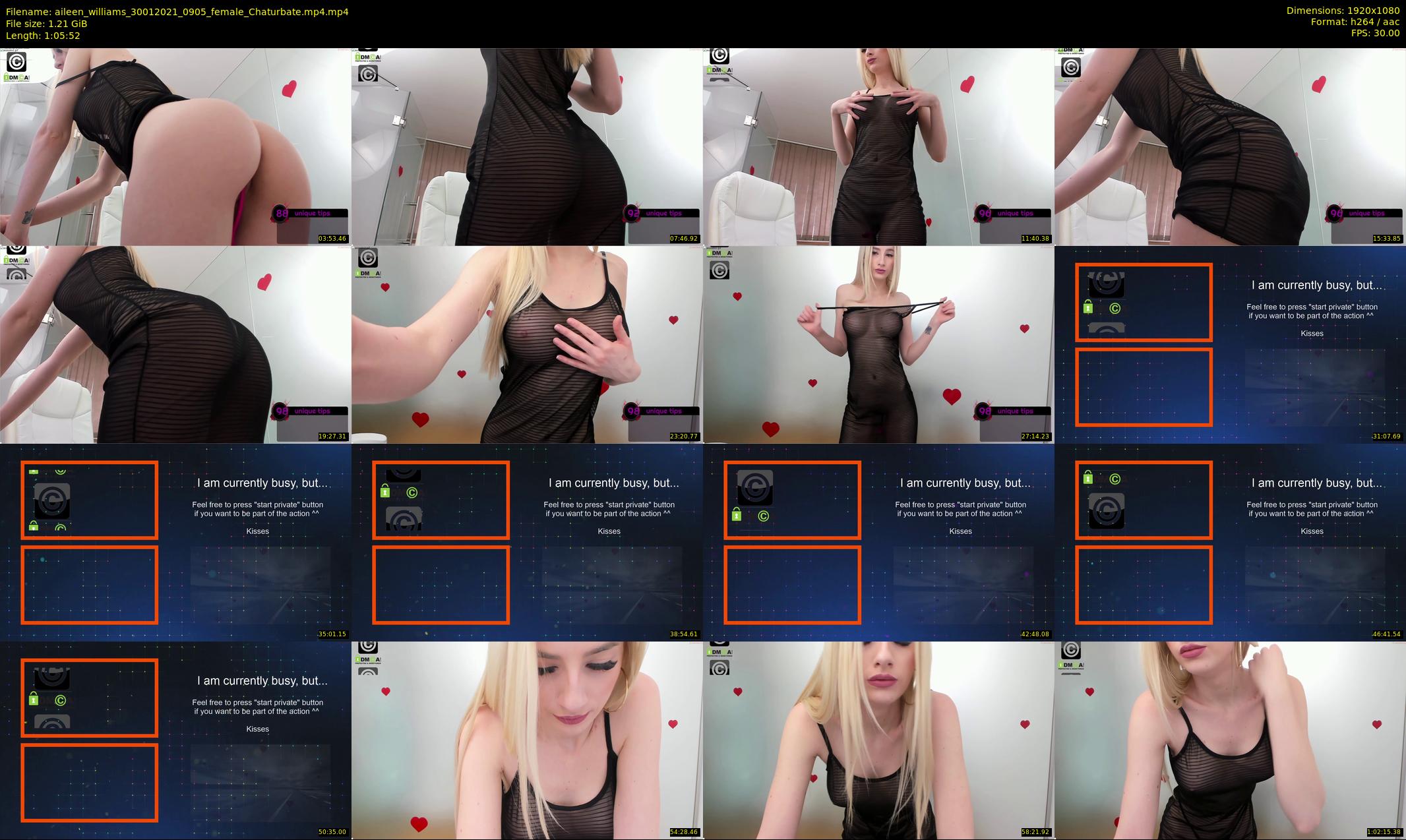 aileen_williams — 66 minute Chaturbate female cam show recording, 1080p, Jan 30, 2021