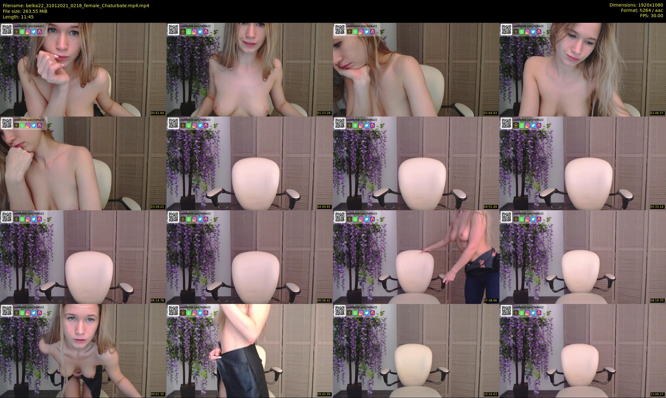 belka22 — 12 minute Chaturbate female cam show recording, 1080p, Jan 31, 2021