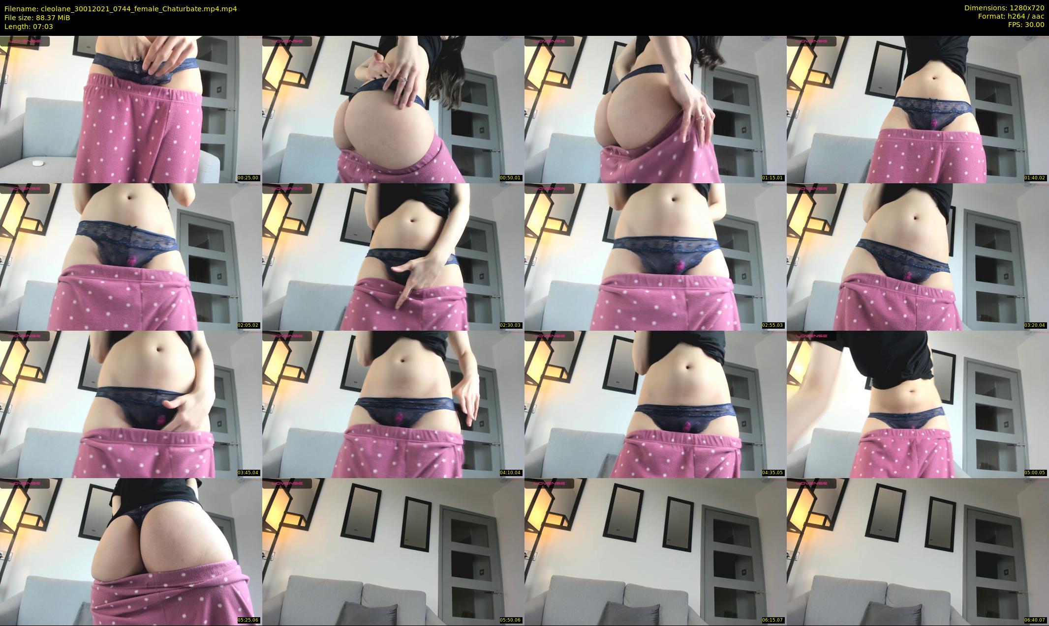 cleolane — 8 minute Chaturbate female cam show recording, 720p, Jan 30, 2021