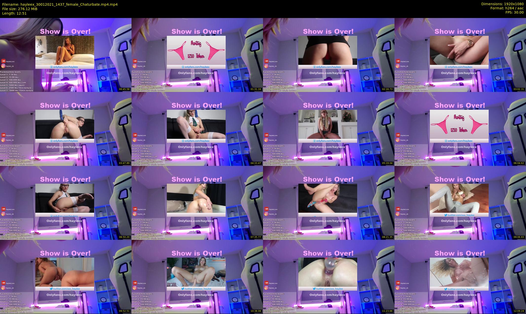 hayleex — 13 minute Chaturbate female cam show recording, 1080p, Jan 30, 2021