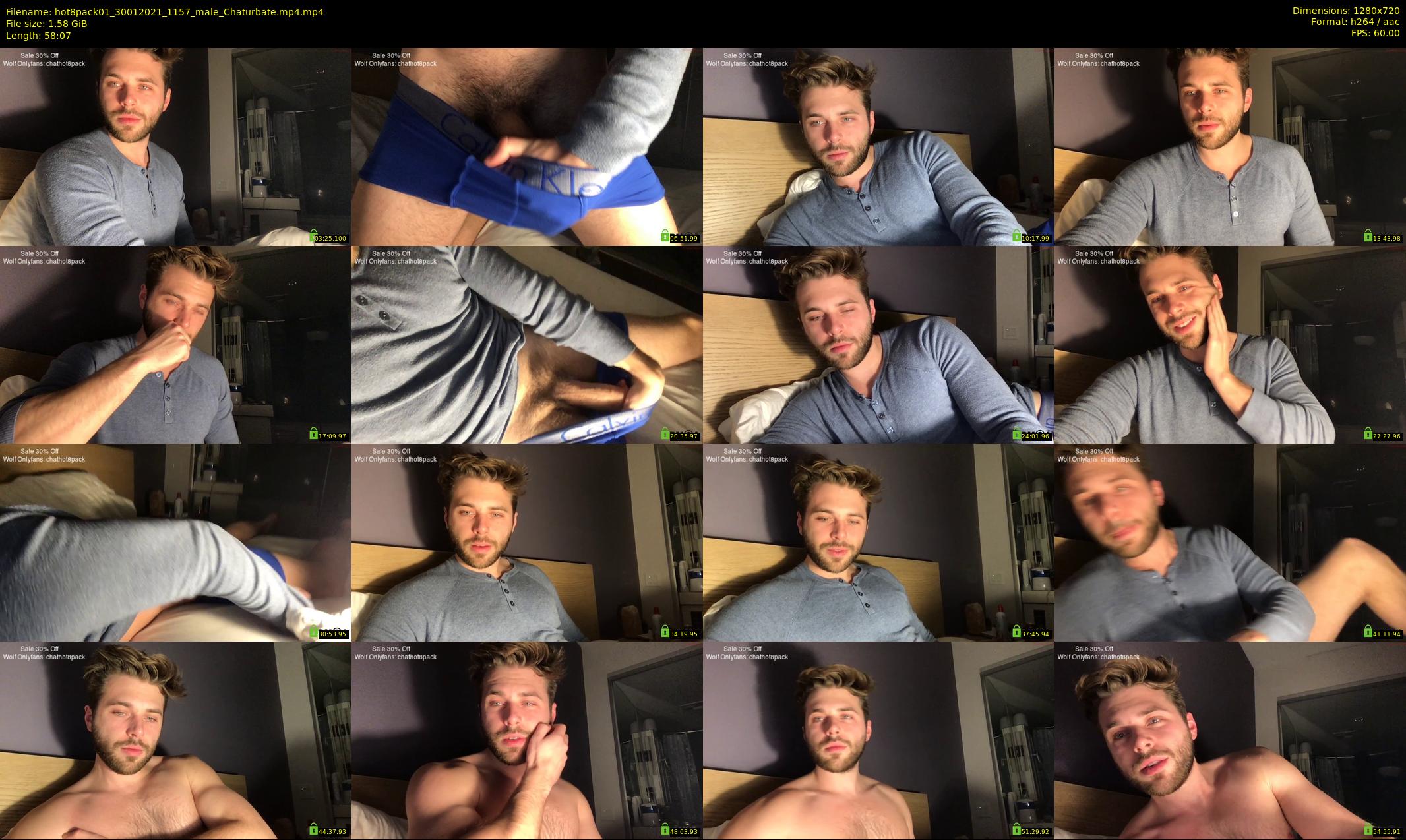 hot8pack01 — 59 minute Chaturbate male cam show recording, 720p, Jan 30, 2021