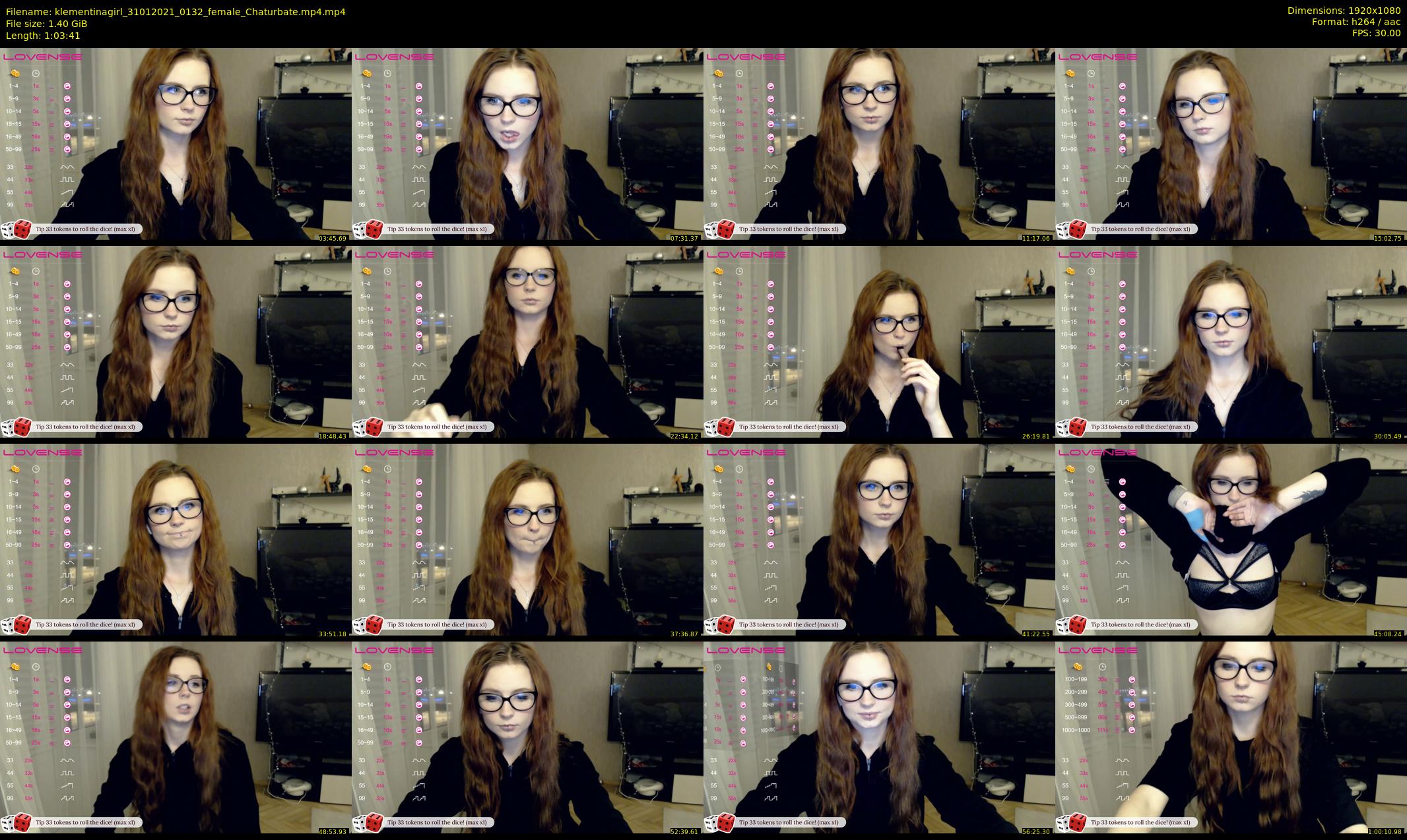 klementinagirl — 64 minute Chaturbate female cam show recording, 1080p, Jan 31, 2021