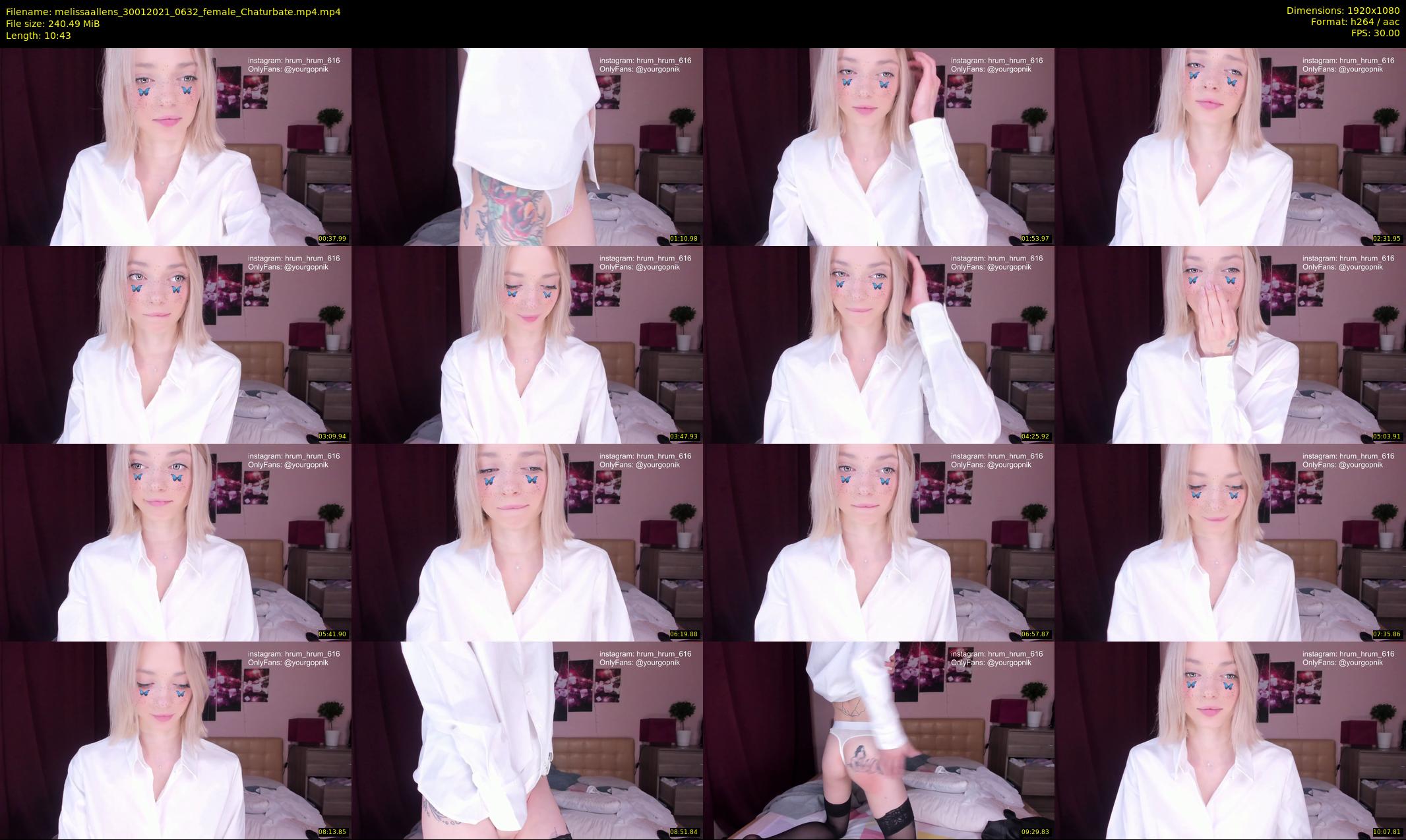 melissaallens — 11 minute Chaturbate female cam show recording, 1080p, Jan 30, 2021