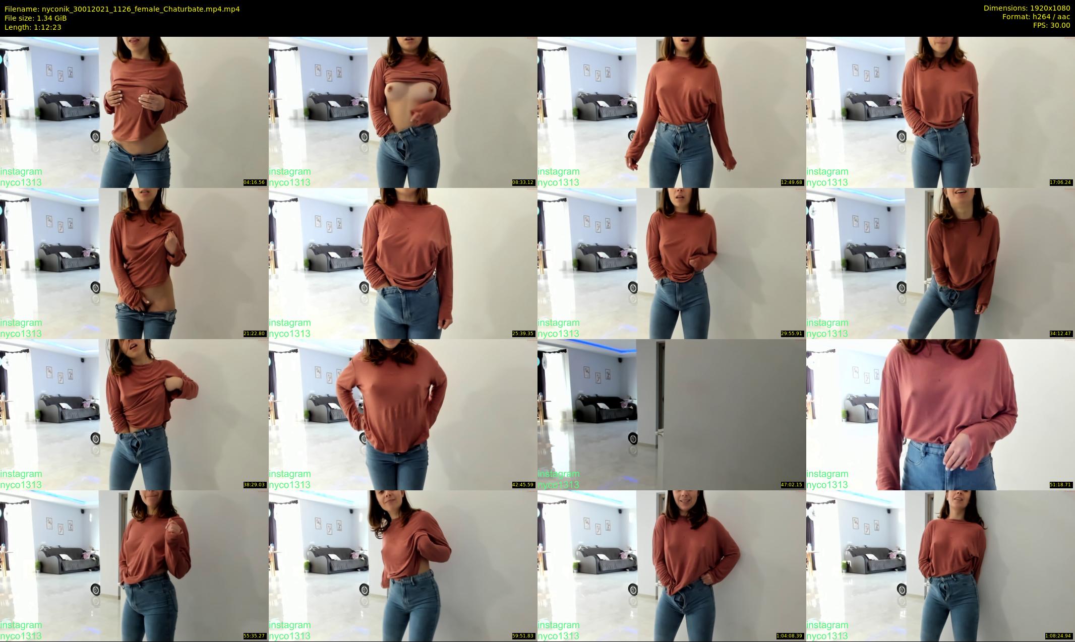 nyconik — 73 minute Chaturbate female cam show recording, 1080p, Jan 30, 2021